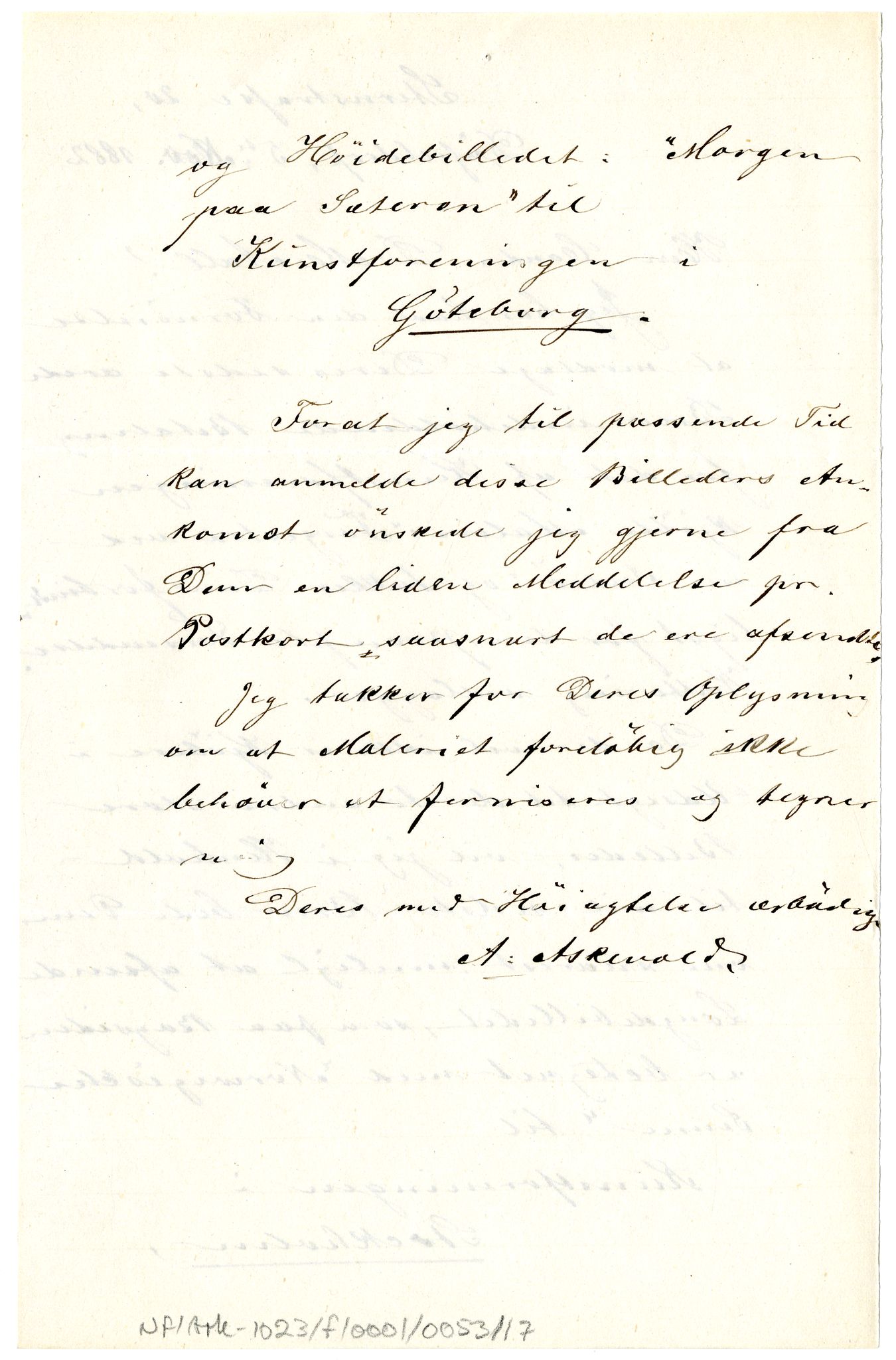 Diderik Maria Aalls brevsamling, NF/Ark-1023/F/L0001: D.M. Aalls brevsamling. A - B, 1738-1889, p. 619
