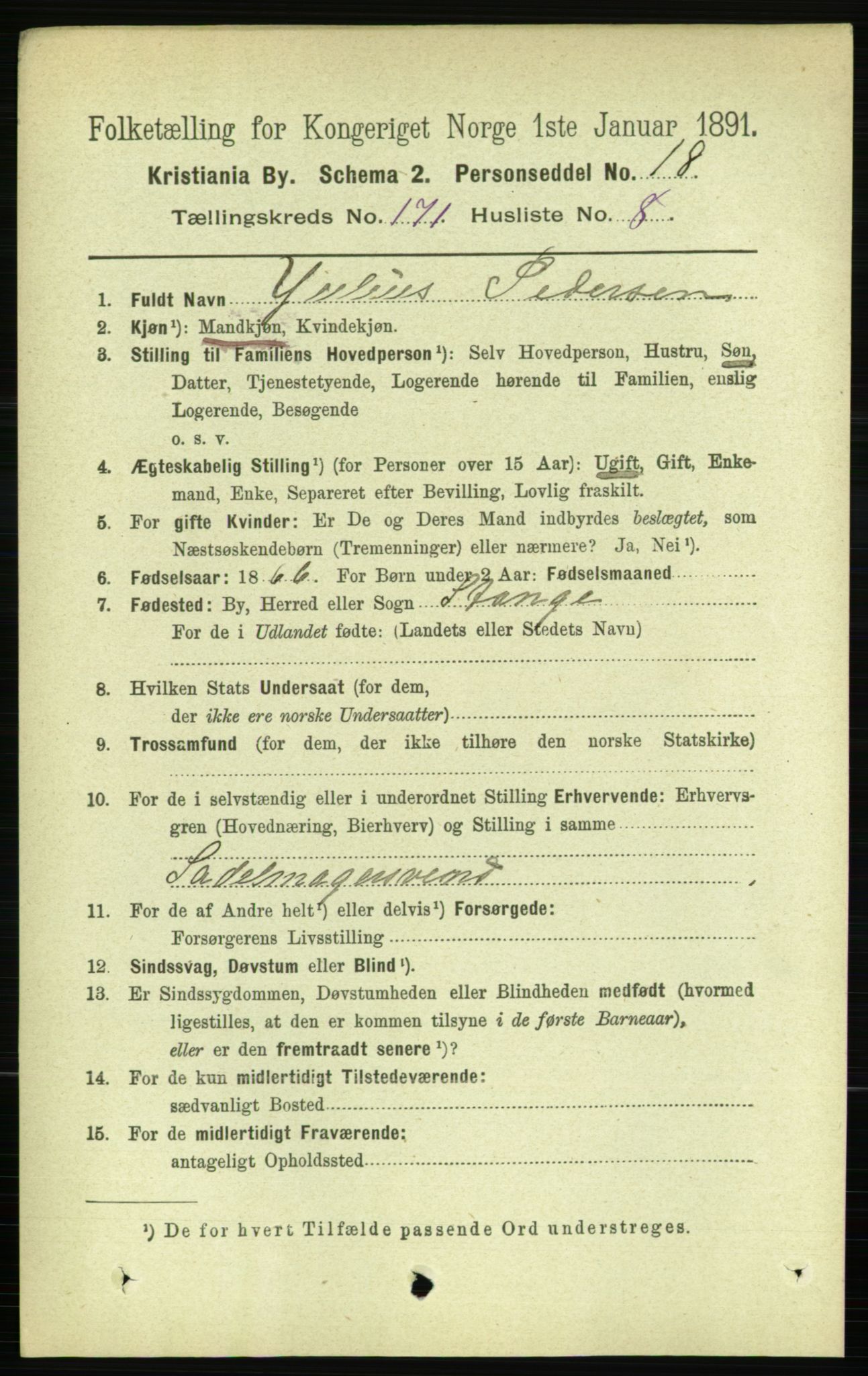 RA, 1891 census for 0301 Kristiania, 1891, p. 100793