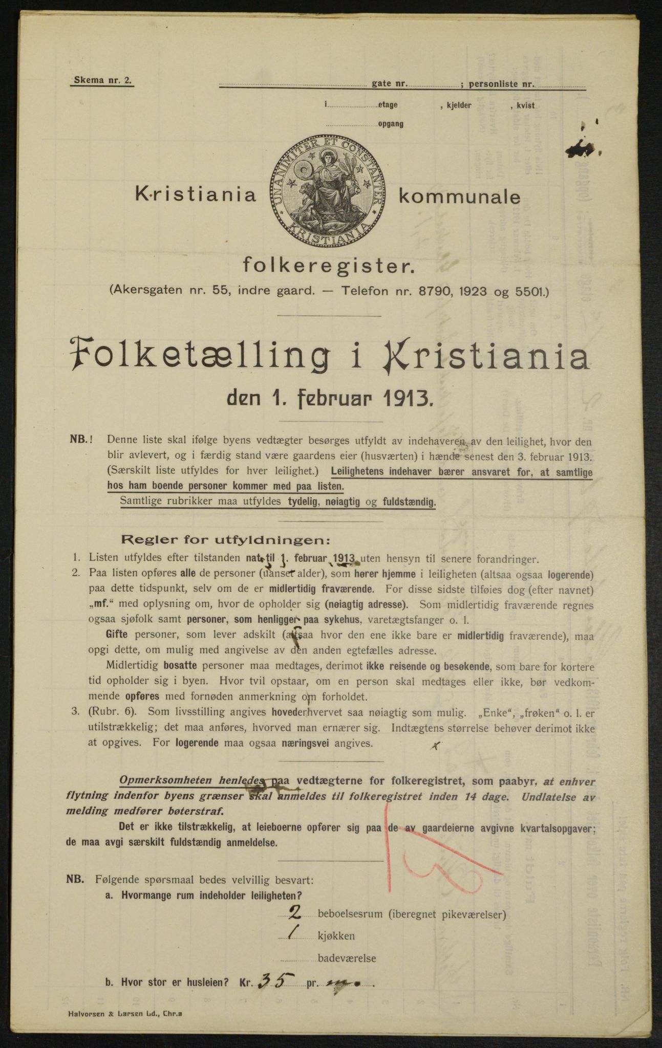 OBA, Municipal Census 1913 for Kristiania, 1913, p. 29461