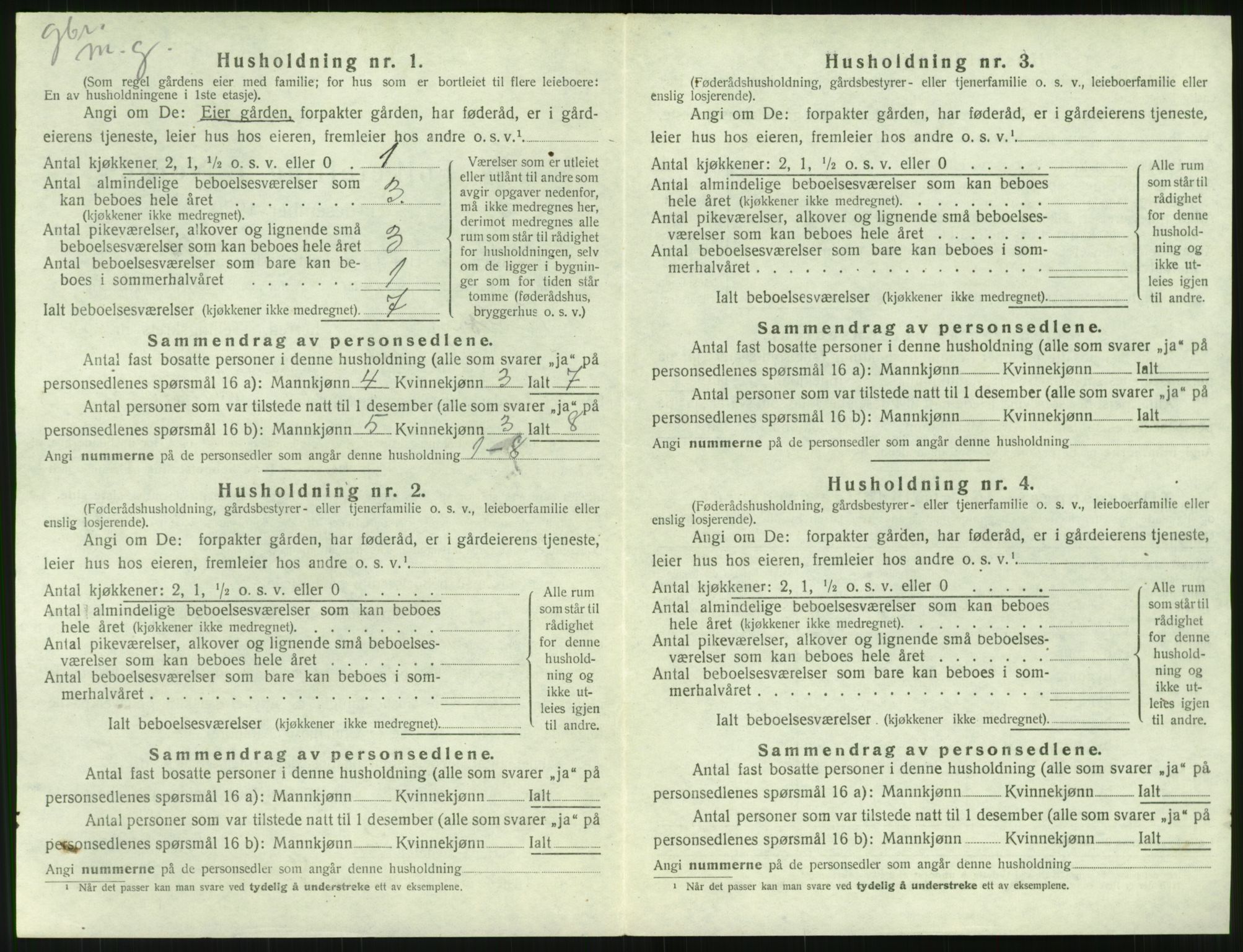 SAT, 1920 census for Bolsøy, 1920, p. 1336