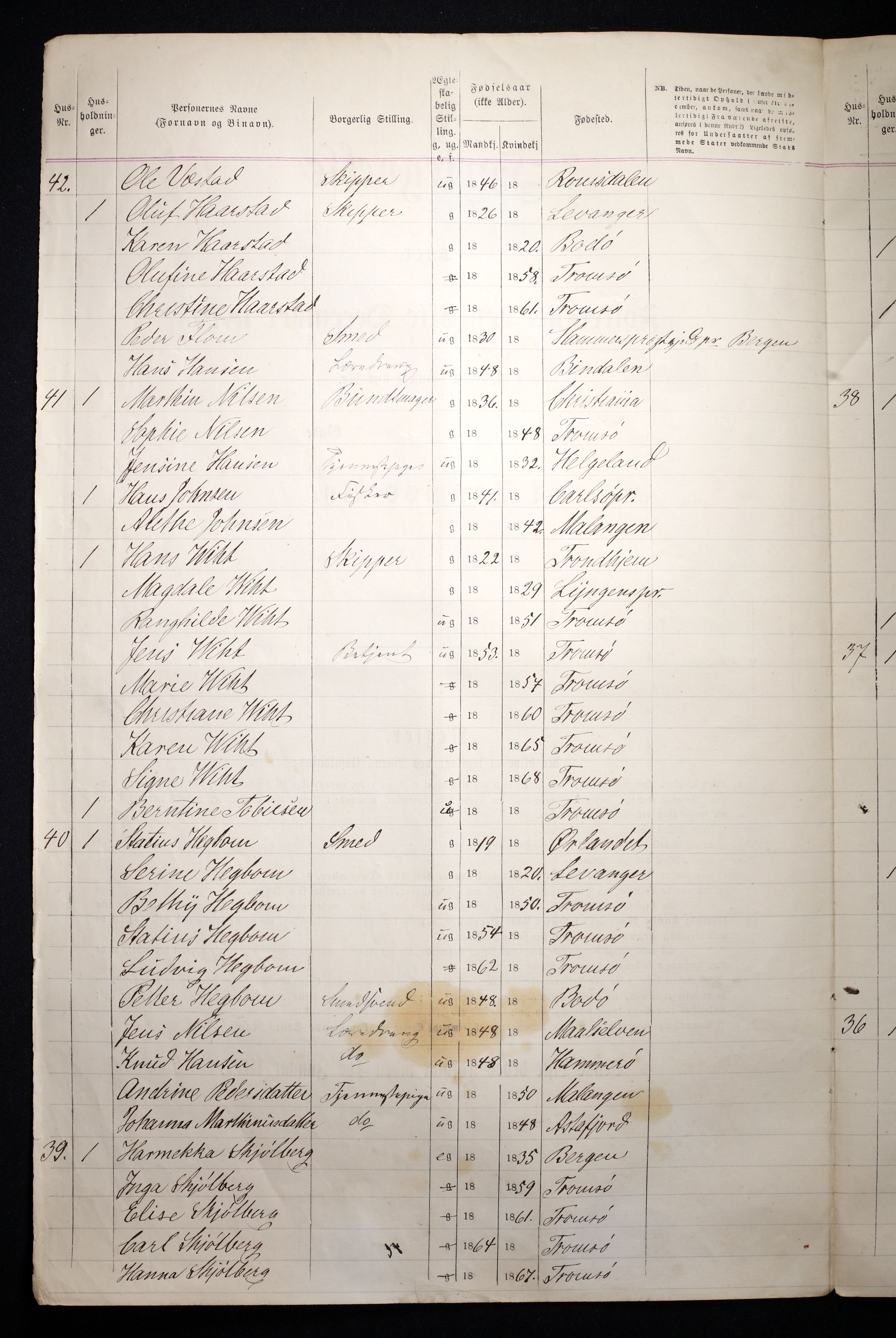 RA, 1870 census for 1902 Tromsø, 1870, p. 16