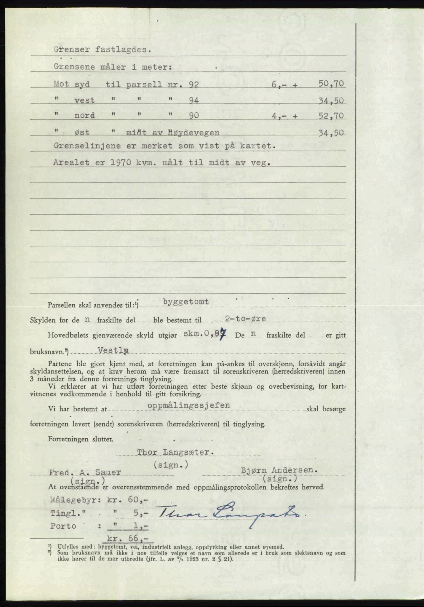 Nedre Romerike sorenskriveri, AV/SAO-A-10469/G/Gb/Gbd/L0017: Mortgage book no. 17, 1946-1946, Diary no: : 3175/1946