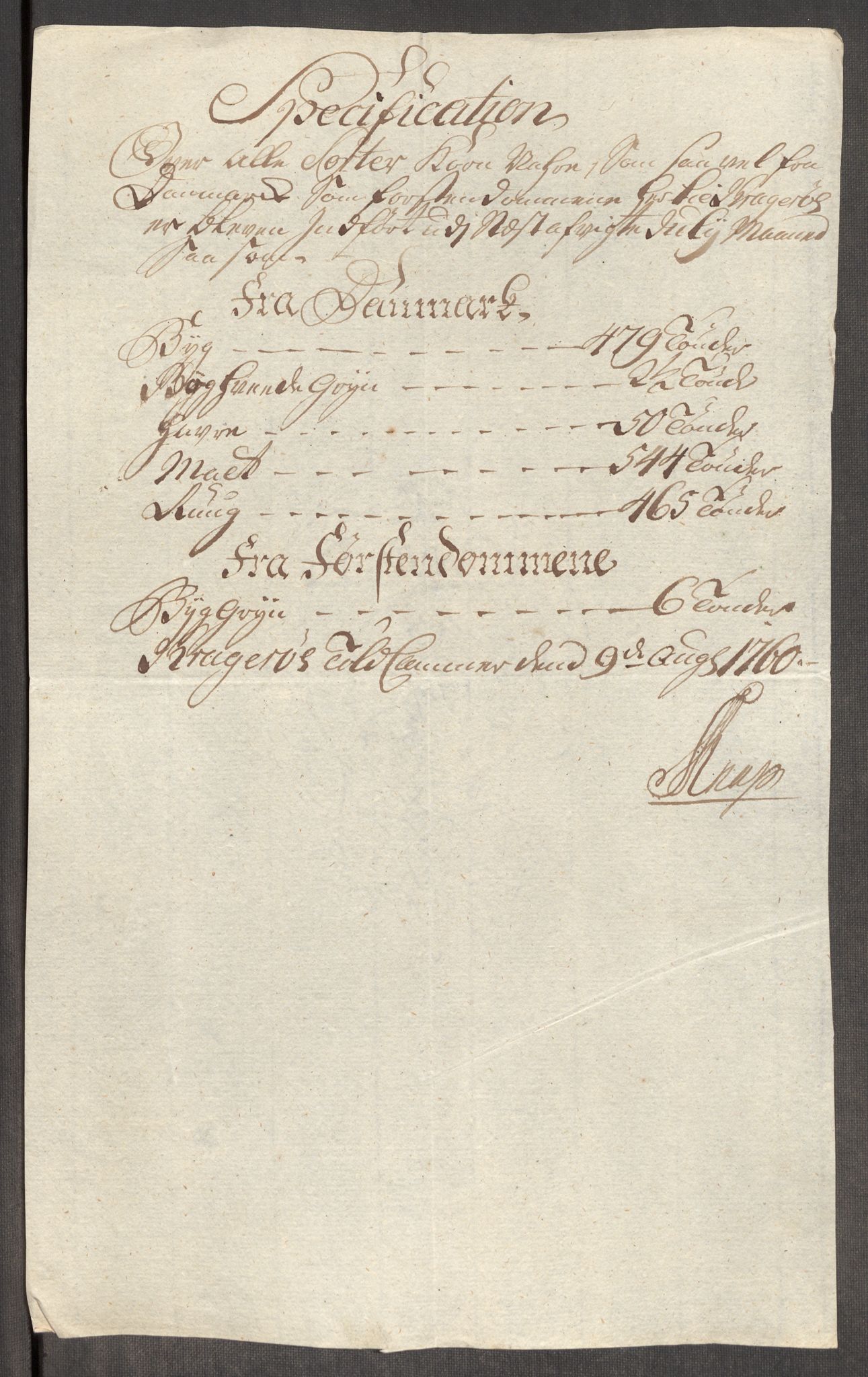 Rentekammeret inntil 1814, Realistisk ordnet avdeling, AV/RA-EA-4070/Oe/L0006: [Ø1]: Priskuranter, 1758-1760, p. 829