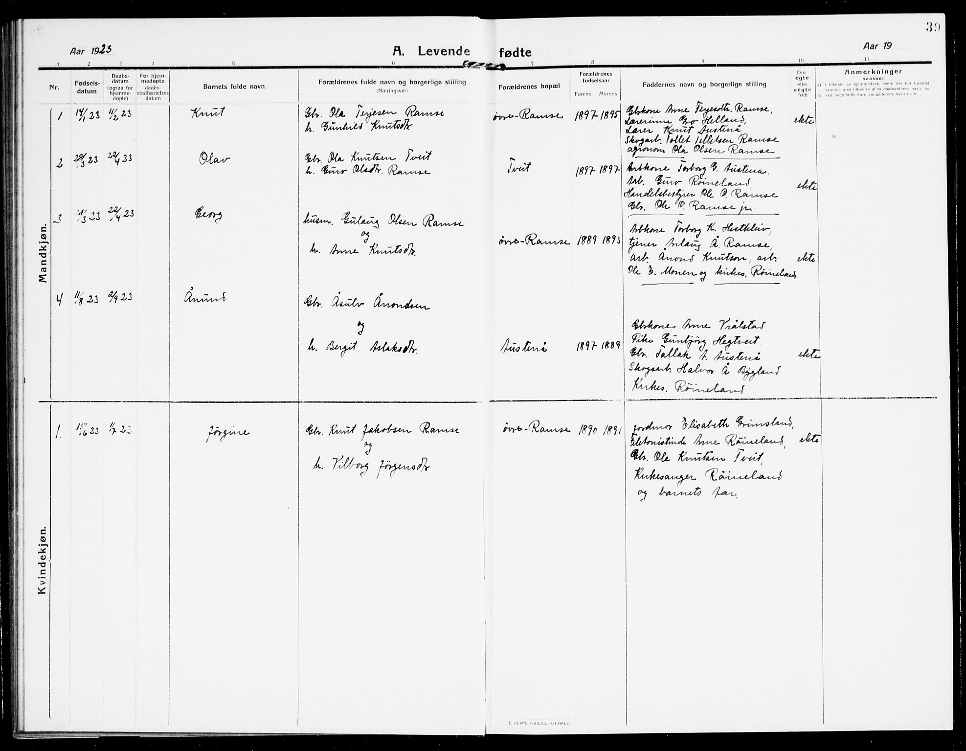 Åmli sokneprestkontor, AV/SAK-1111-0050/F/Fb/Fbb/L0003: Parish register (copy) no. B 3, 1906-1941, p. 39