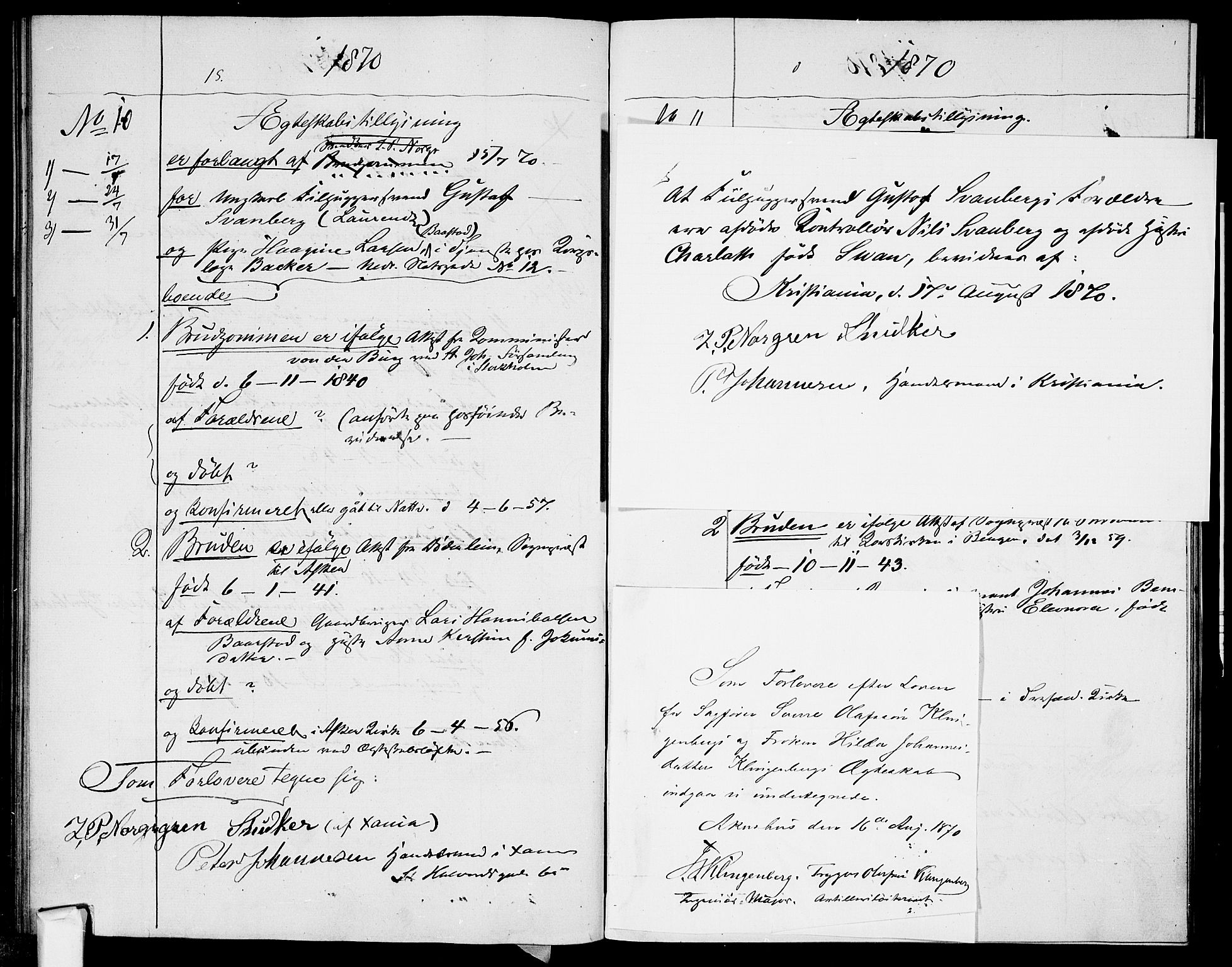 Garnisonsmenigheten Kirkebøker, AV/SAO-A-10846/H/Ha/L0006: Banns register no. I 6, 1856-1872