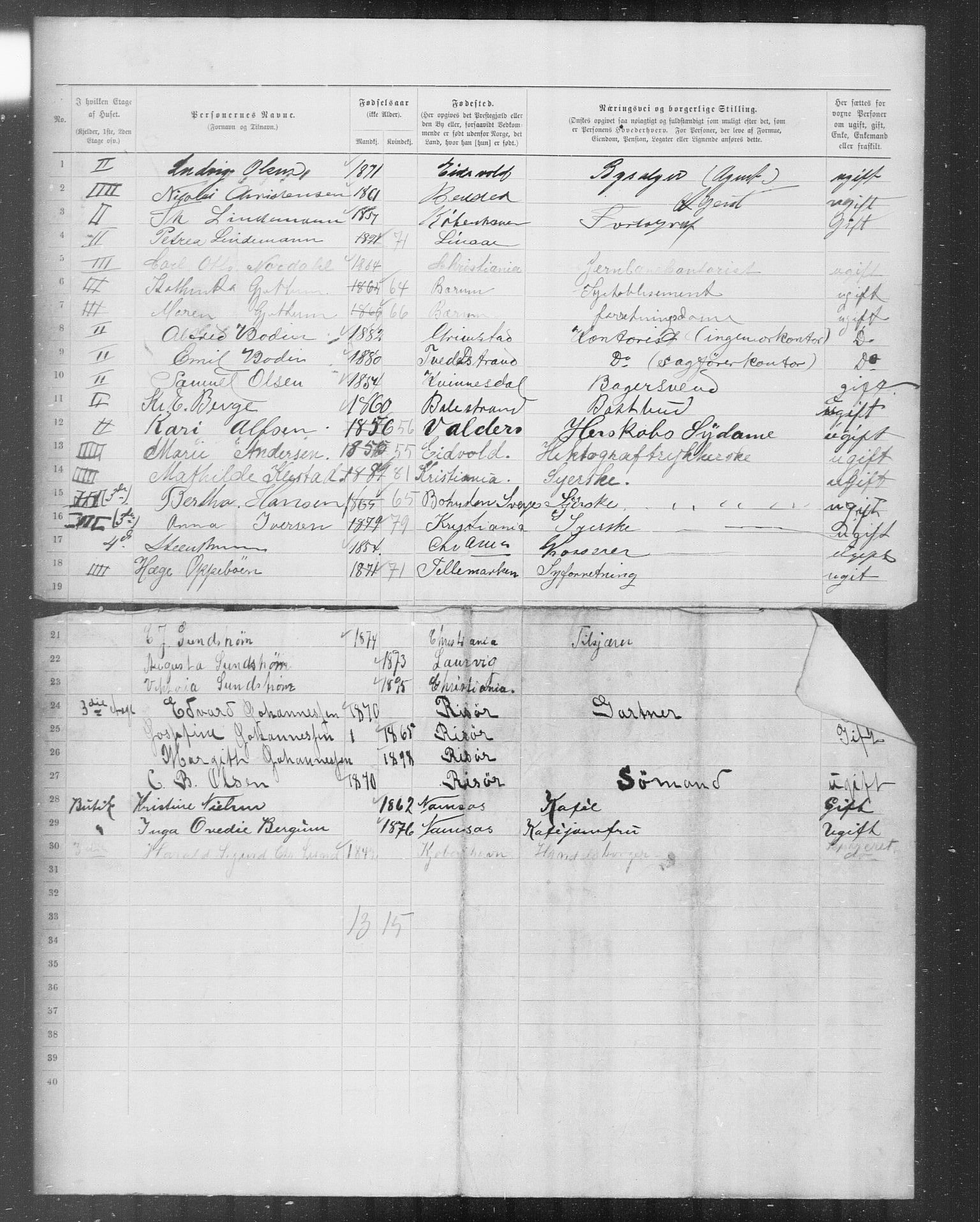 OBA, Municipal Census 1899 for Kristiania, 1899, p. 8861