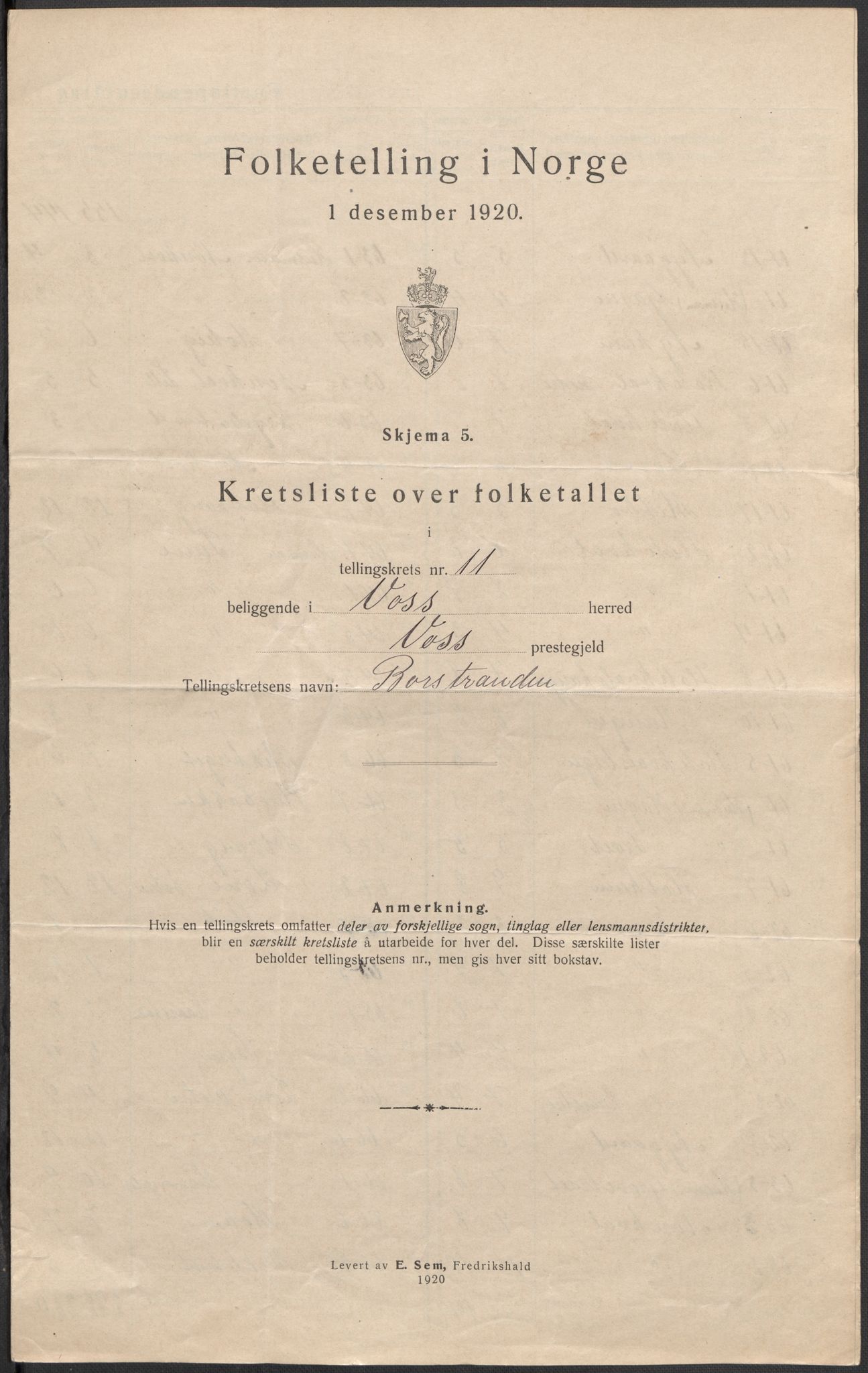 SAB, 1920 census for Voss, 1920, p. 35