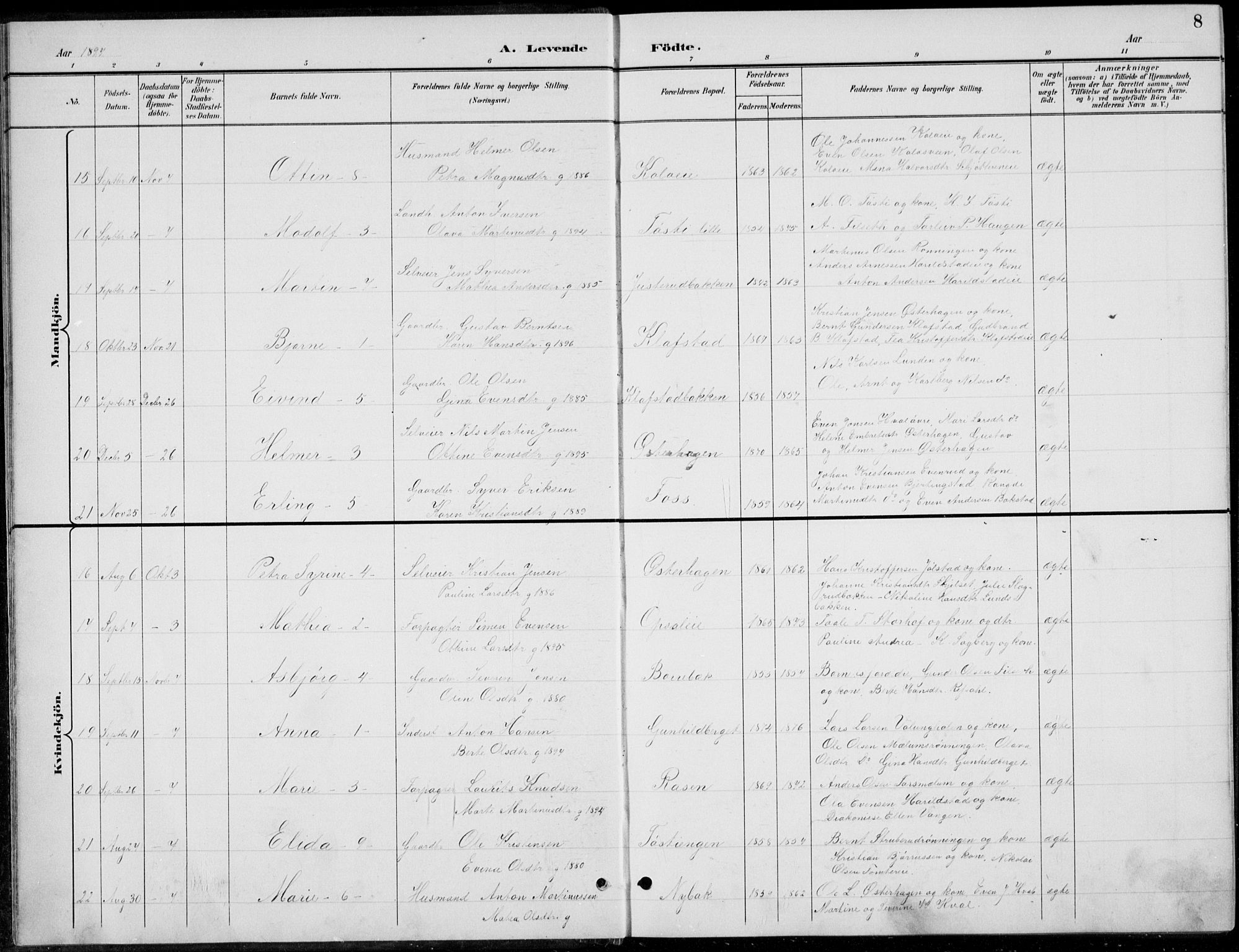 Romedal prestekontor, AV/SAH-PREST-004/L/L0013: Parish register (copy) no. 13, 1896-1937, p. 8