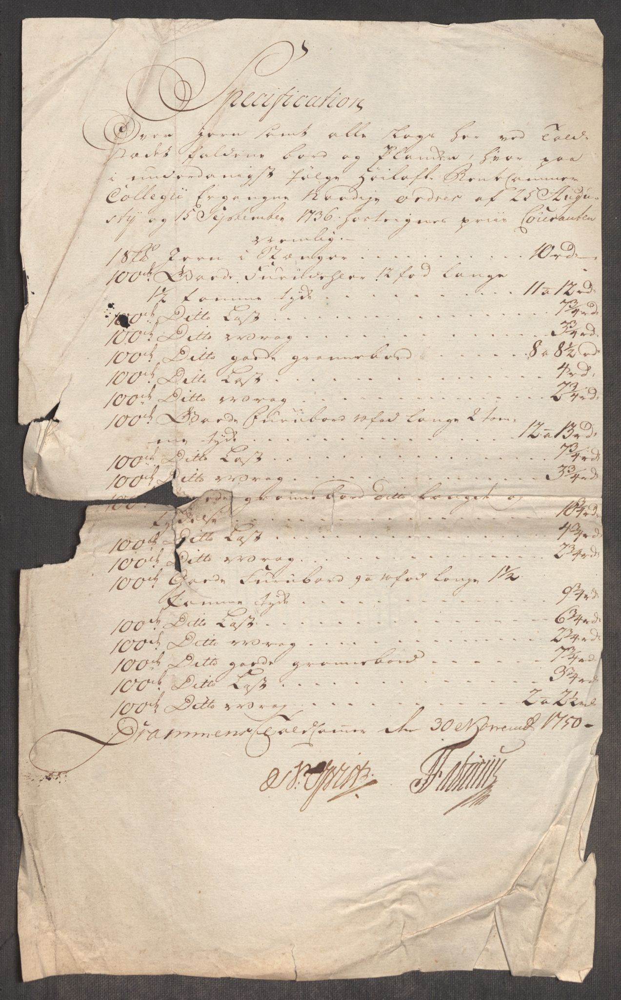 Rentekammeret inntil 1814, Realistisk ordnet avdeling, AV/RA-EA-4070/Oe/L0004: [Ø1]: Priskuranter, 1749-1752, p. 294