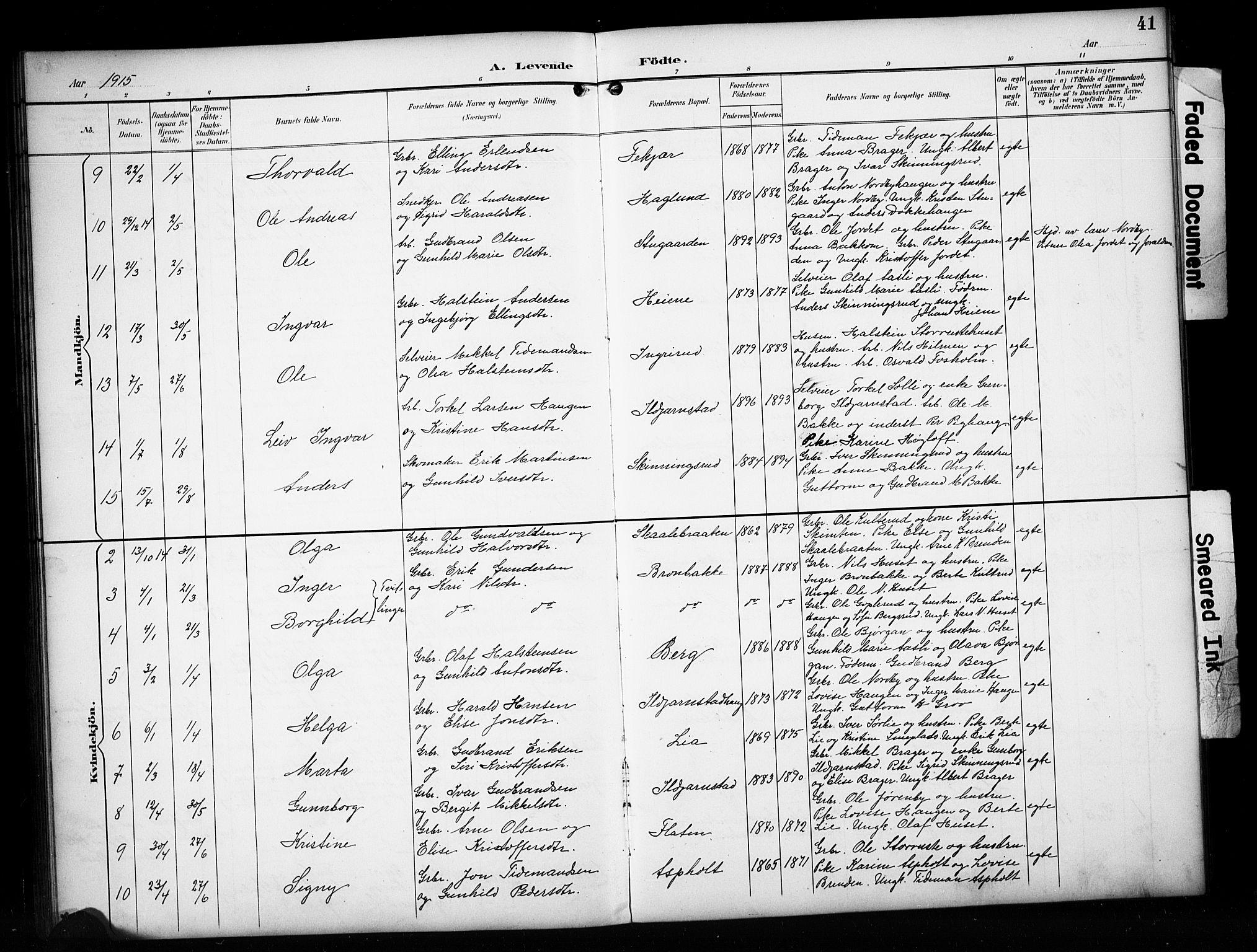 Sør-Aurdal prestekontor, AV/SAH-PREST-128/H/Ha/Hab/L0017: Parish register (copy) no. 17, 1894-1923, p. 41