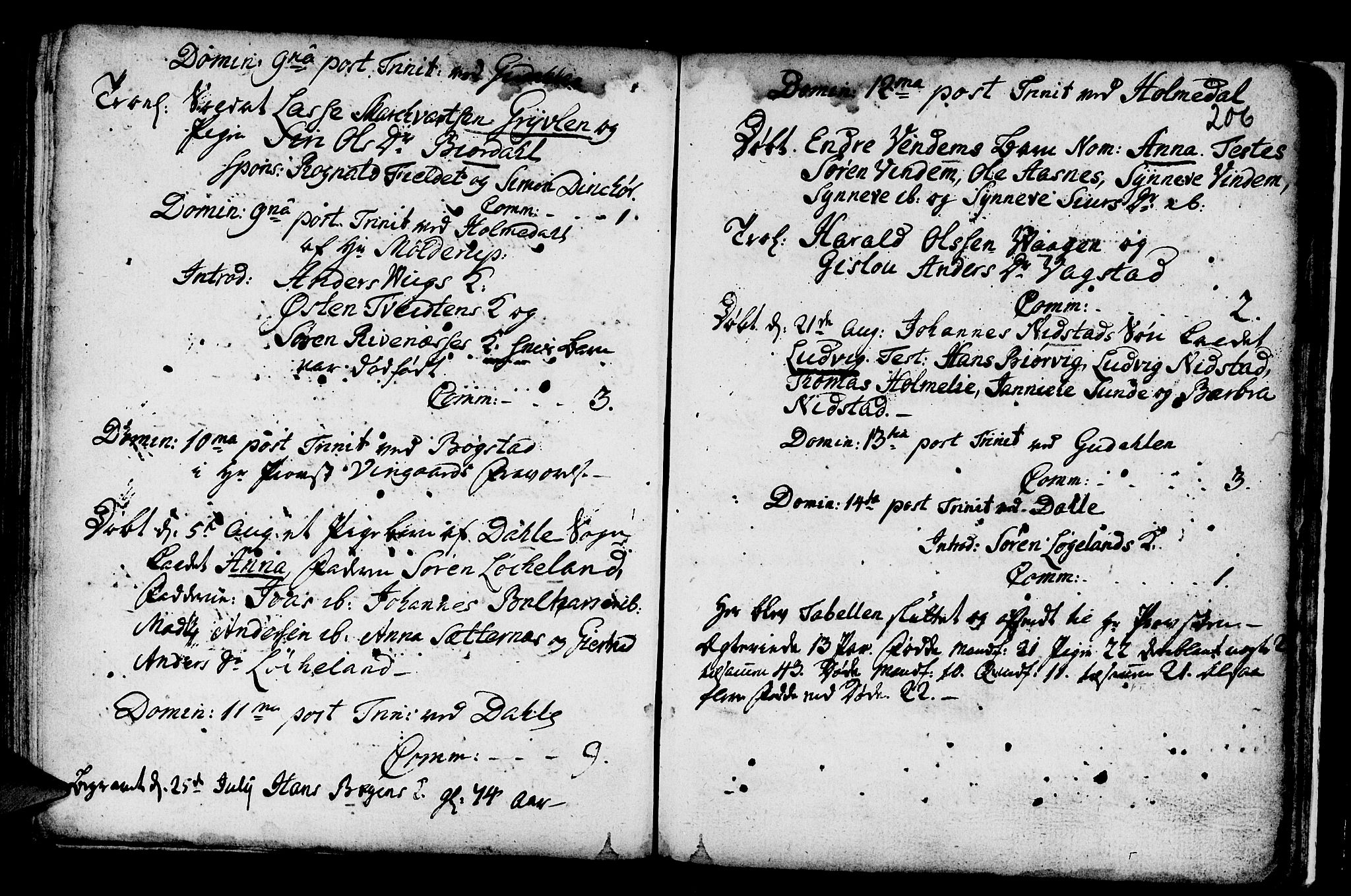 Fjaler sokneprestembete, SAB/A-79801/H/Haa/Haaa/L0001: Parish register (official) no. A 1, 1755-1778, p. 206