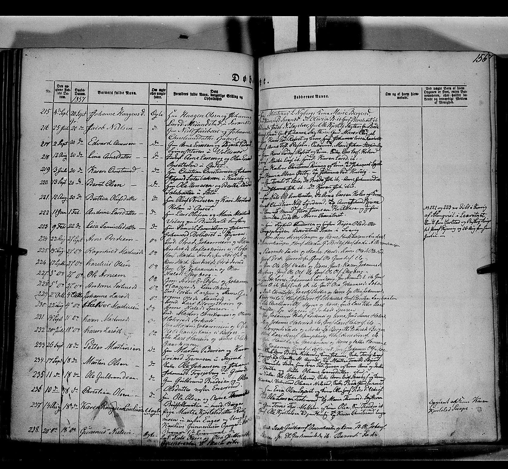 Grue prestekontor, AV/SAH-PREST-036/H/Ha/Haa/L0008: Parish register (official) no. 8, 1847-1858, p. 156