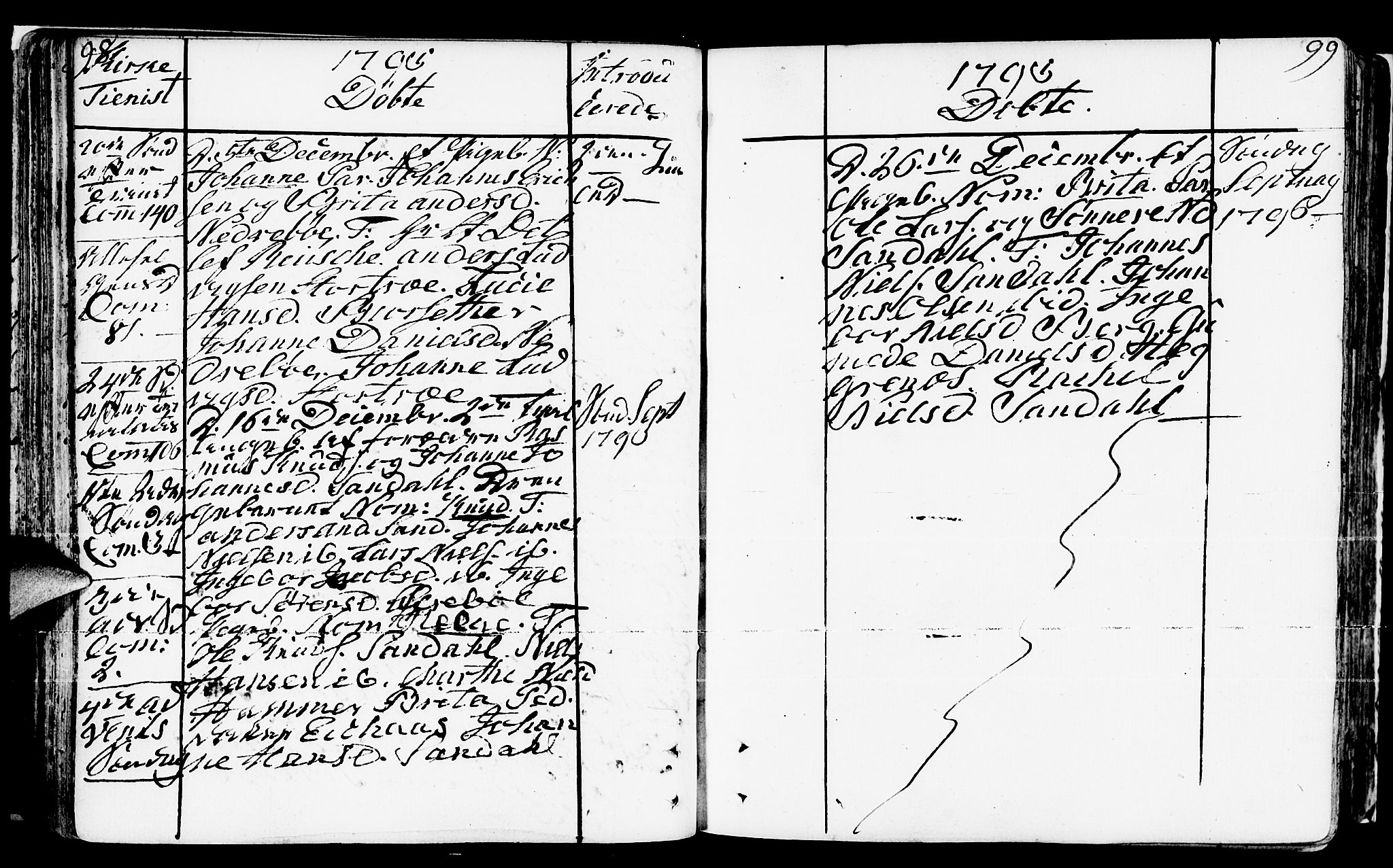 Jølster sokneprestembete, AV/SAB-A-80701/H/Haa/Haaa/L0005: Parish register (official) no. A 5, 1790-1821, p. 98-99