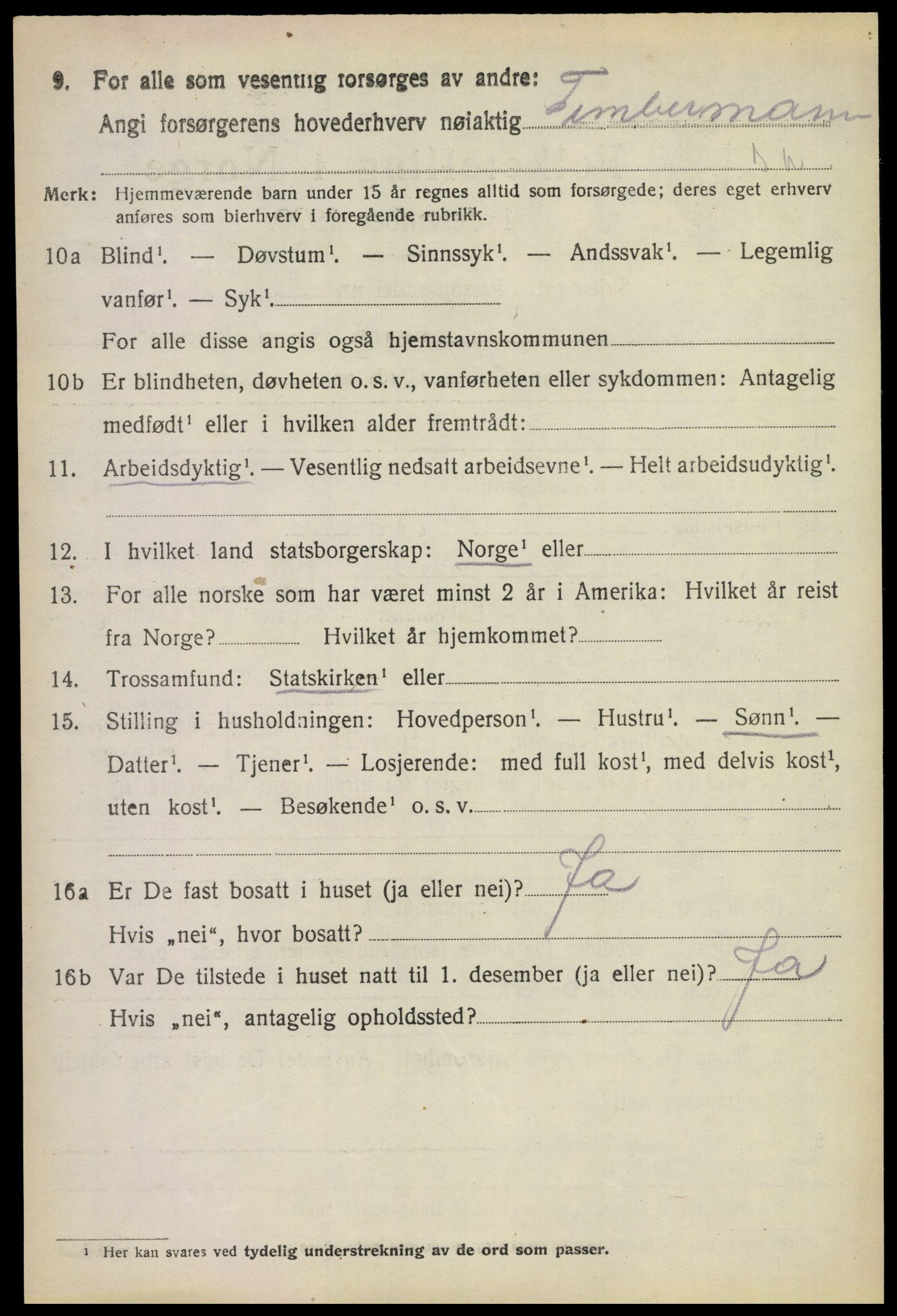 SAKO, 1920 census for Rauland, 1920, p. 1793