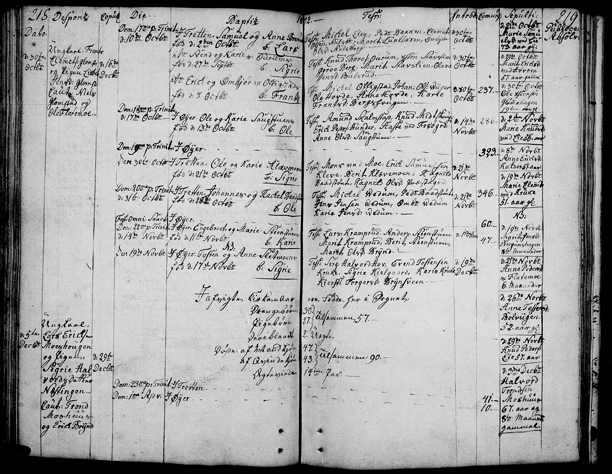 Øyer prestekontor, SAH/PREST-084/H/Ha/Haa/L0003: Parish register (official) no. 3, 1784-1824, p. 218-219