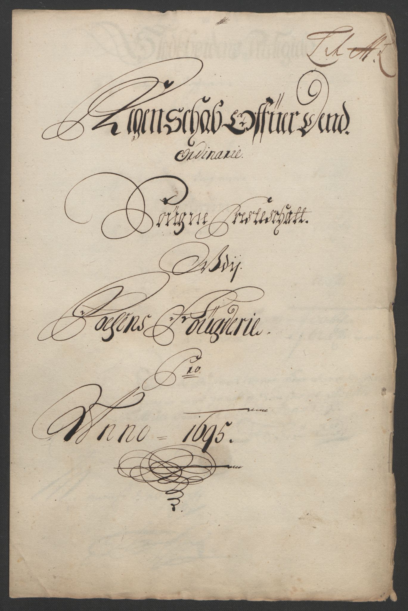 Rentekammeret inntil 1814, Reviderte regnskaper, Fogderegnskap, RA/EA-4092/R57/L3851: Fogderegnskap Fosen, 1695-1696, p. 171