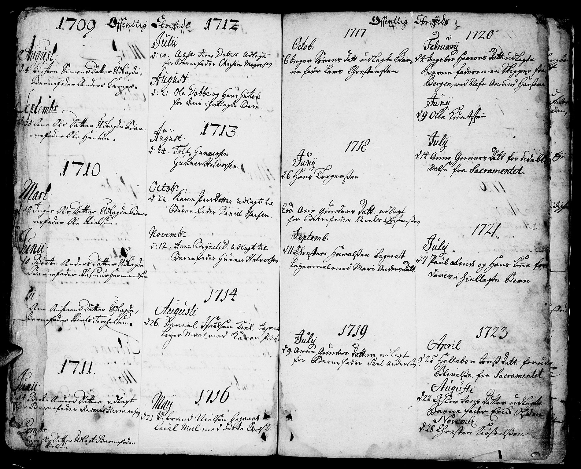 Sannidal kirkebøker, SAKO/A-296/F/Fa/L0001: Parish register (official) no. 1, 1702-1766, p. 350-351