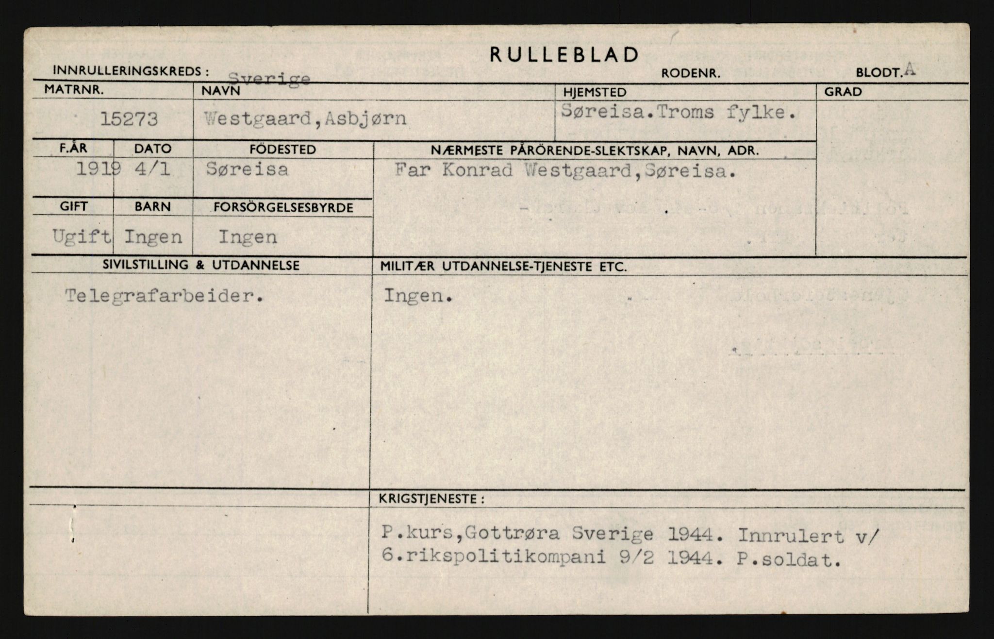 Forsvaret, Troms infanteriregiment nr. 16, AV/RA-RAFA-3146/P/Pa/L0024/0001: Rulleblad / Rulleblad for regimentets menige mannskaper, årsklasse 1940, 1940, p. 164