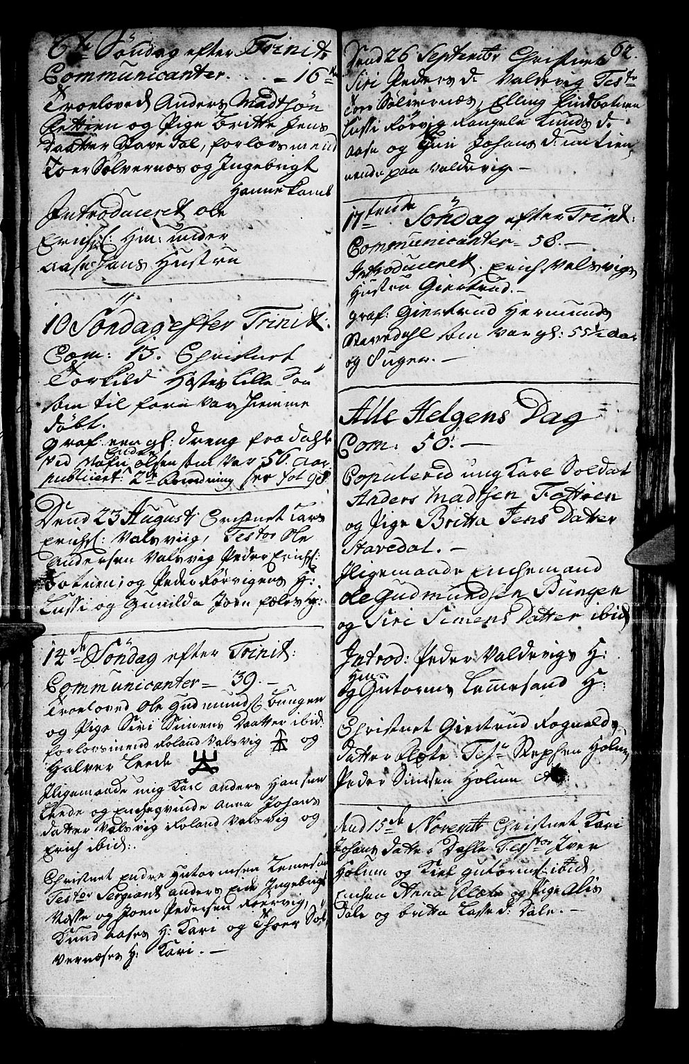 Vik sokneprestembete, AV/SAB-A-81501/H/Haa/Haaa/L0001: Parish register (official) no. A 1 / 2, 1727-1739, p. 62