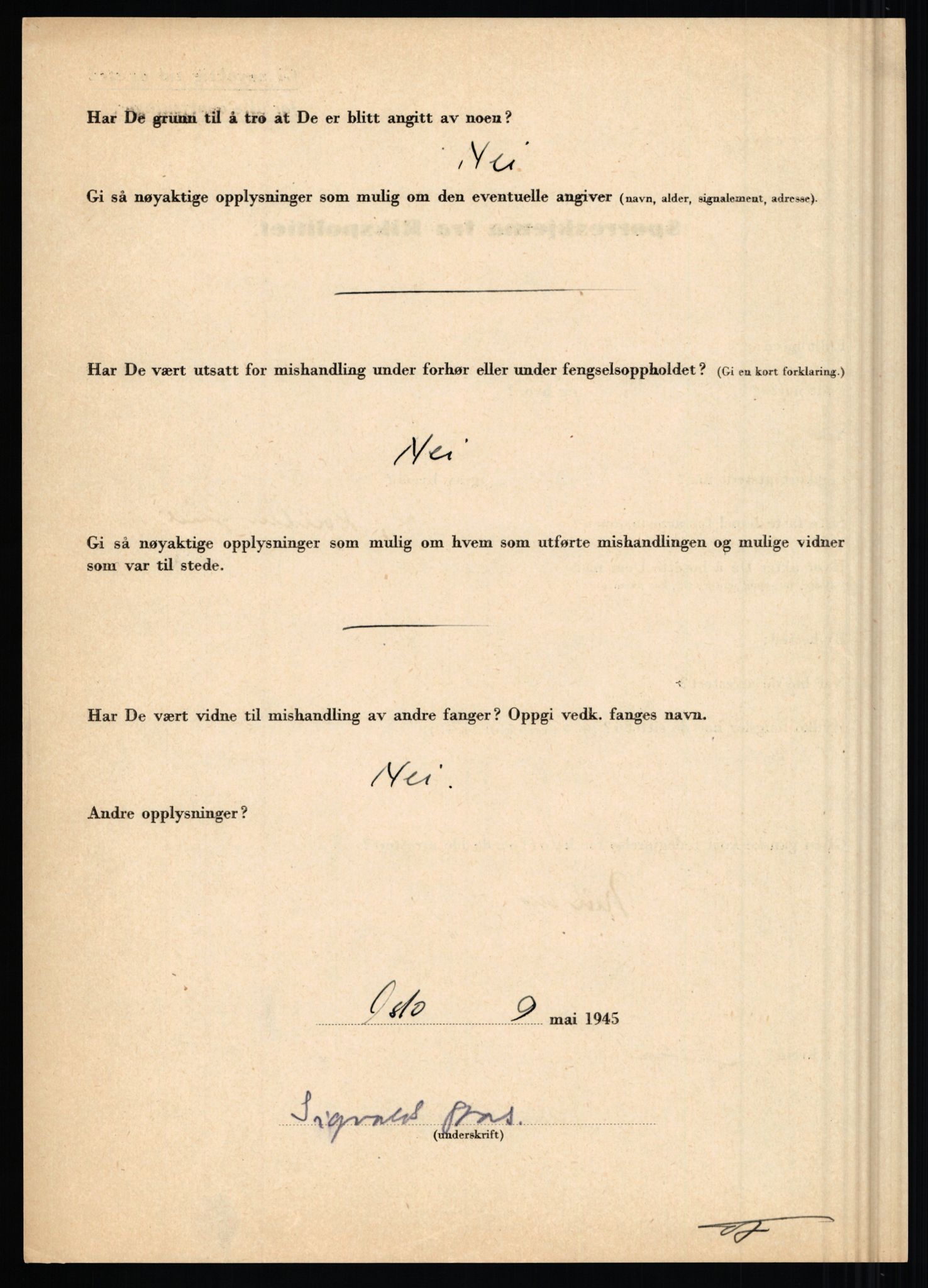Rikspolitisjefen, AV/RA-S-1560/L/L0018: Wiborg, Bjarne Sigurd - Aavern, Reidar, 1940-1945, p. 931