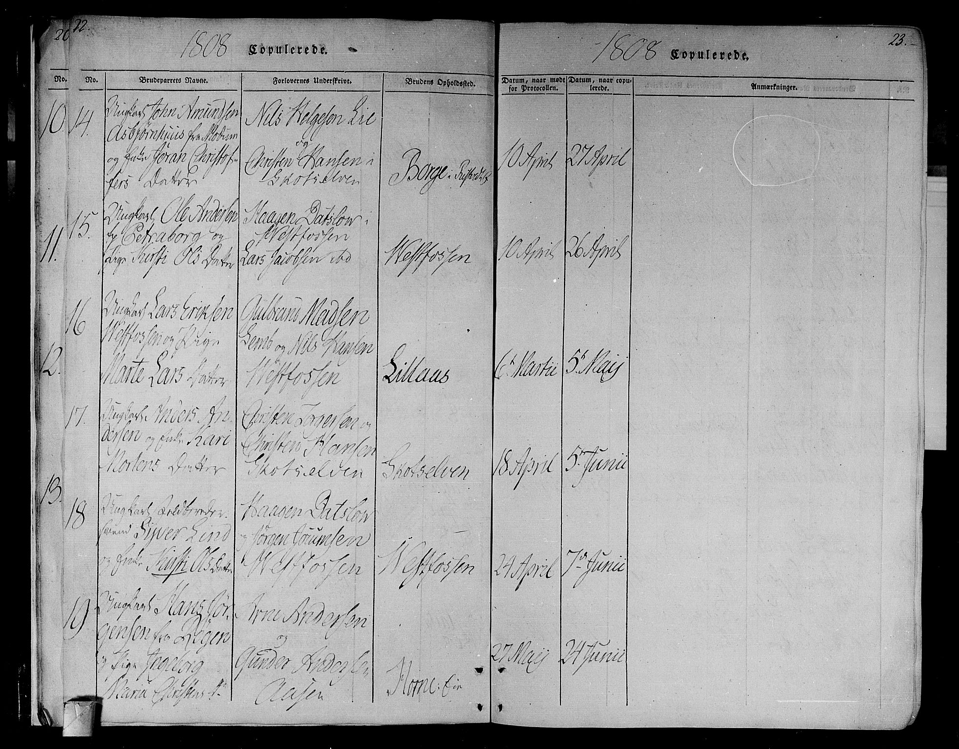 Eiker kirkebøker, SAKO/A-4/F/Fa/L0010: Parish register (official) no. I 10, 1806-1815, p. 22-23