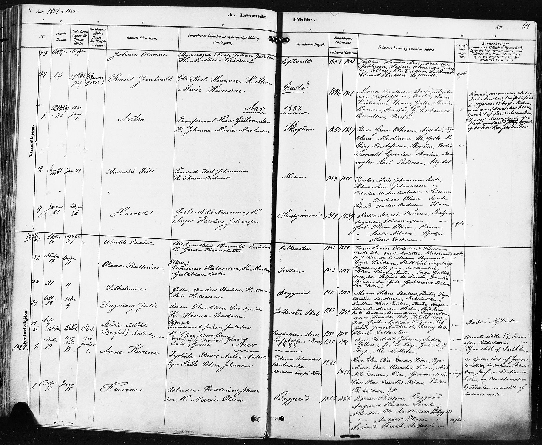 Borre kirkebøker, AV/SAKO-A-338/F/Fa/L0009: Parish register (official) no. I 9, 1878-1896, p. 64