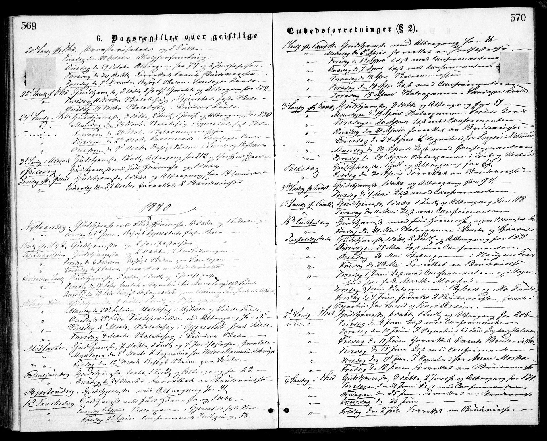 Gjerstad sokneprestkontor, AV/SAK-1111-0014/F/Fa/Faa/L0008: Parish register (official) no. A 8, 1876-1884, p. 569-570