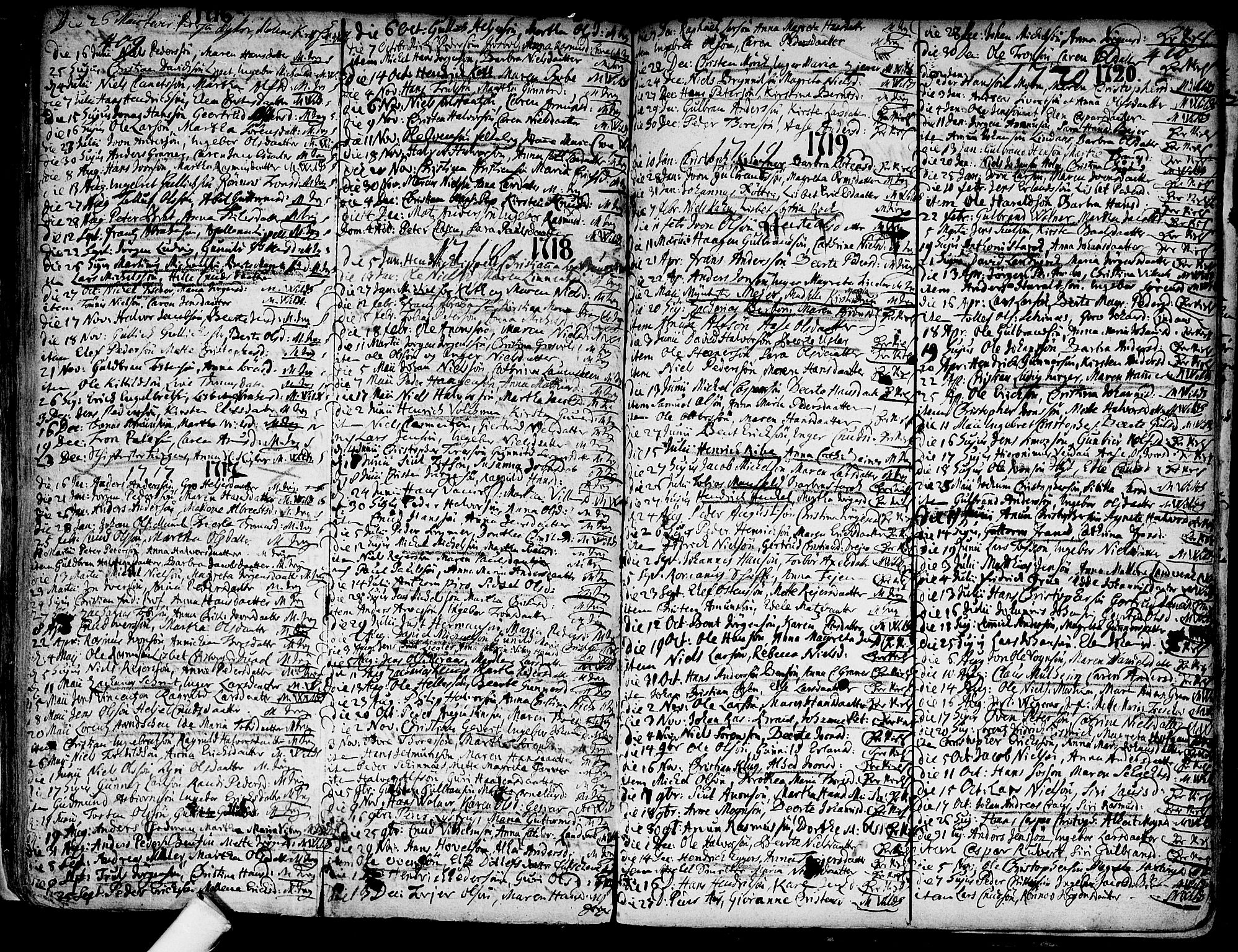 Kongsberg kirkebøker, AV/SAKO-A-22/F/Fa/L0001: Parish register (official) no. I 1, 1696-1720, p. 409-410