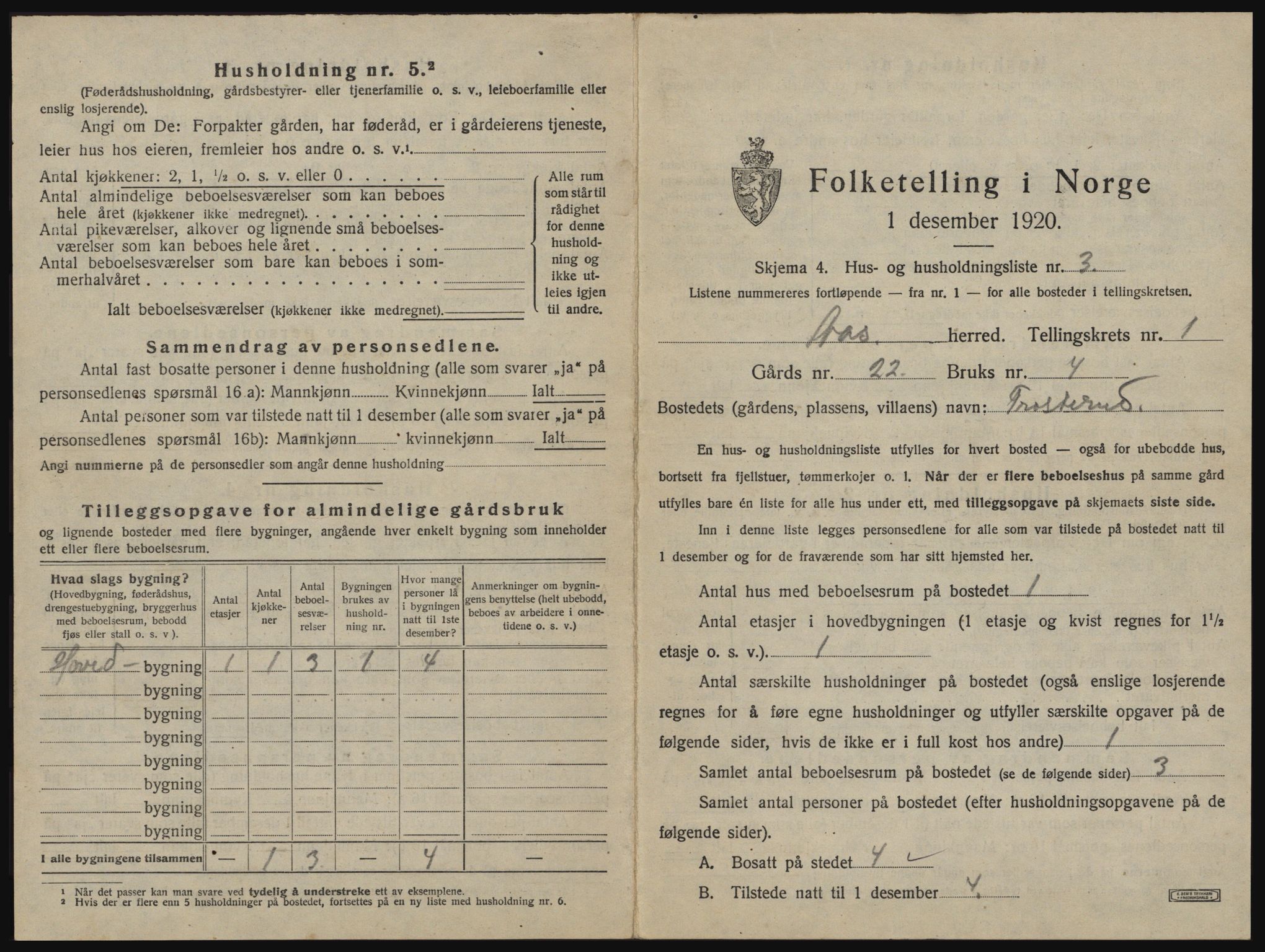 SAO, 1920 census for Ås, 1920, p. 40