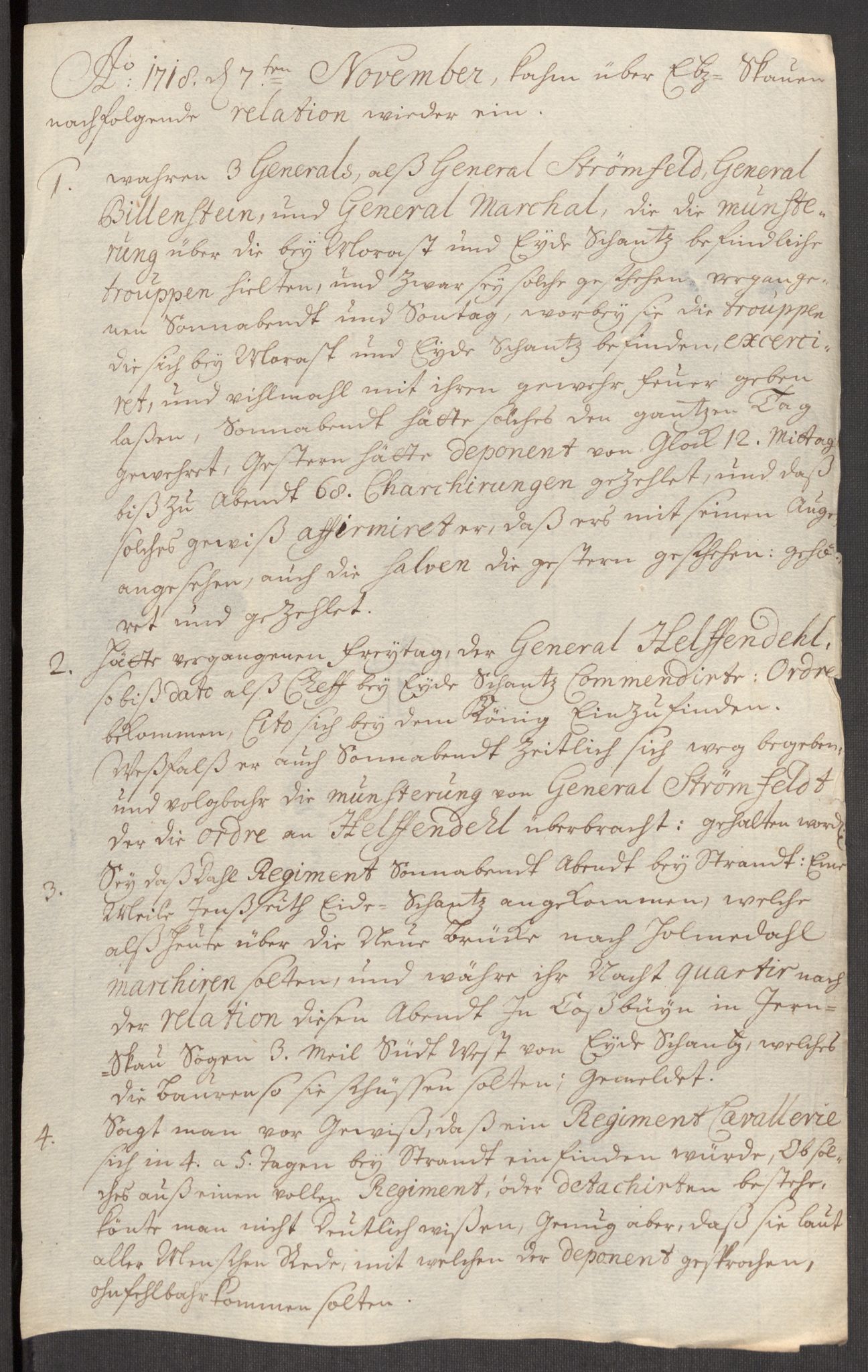 Kommanderende general (KG I) med Det norske krigsdirektorium, AV/RA-EA-5419/E/Eb/L0012: Kunnskap om fienden, kronologisk ordnet, 1718-1719, p. 481