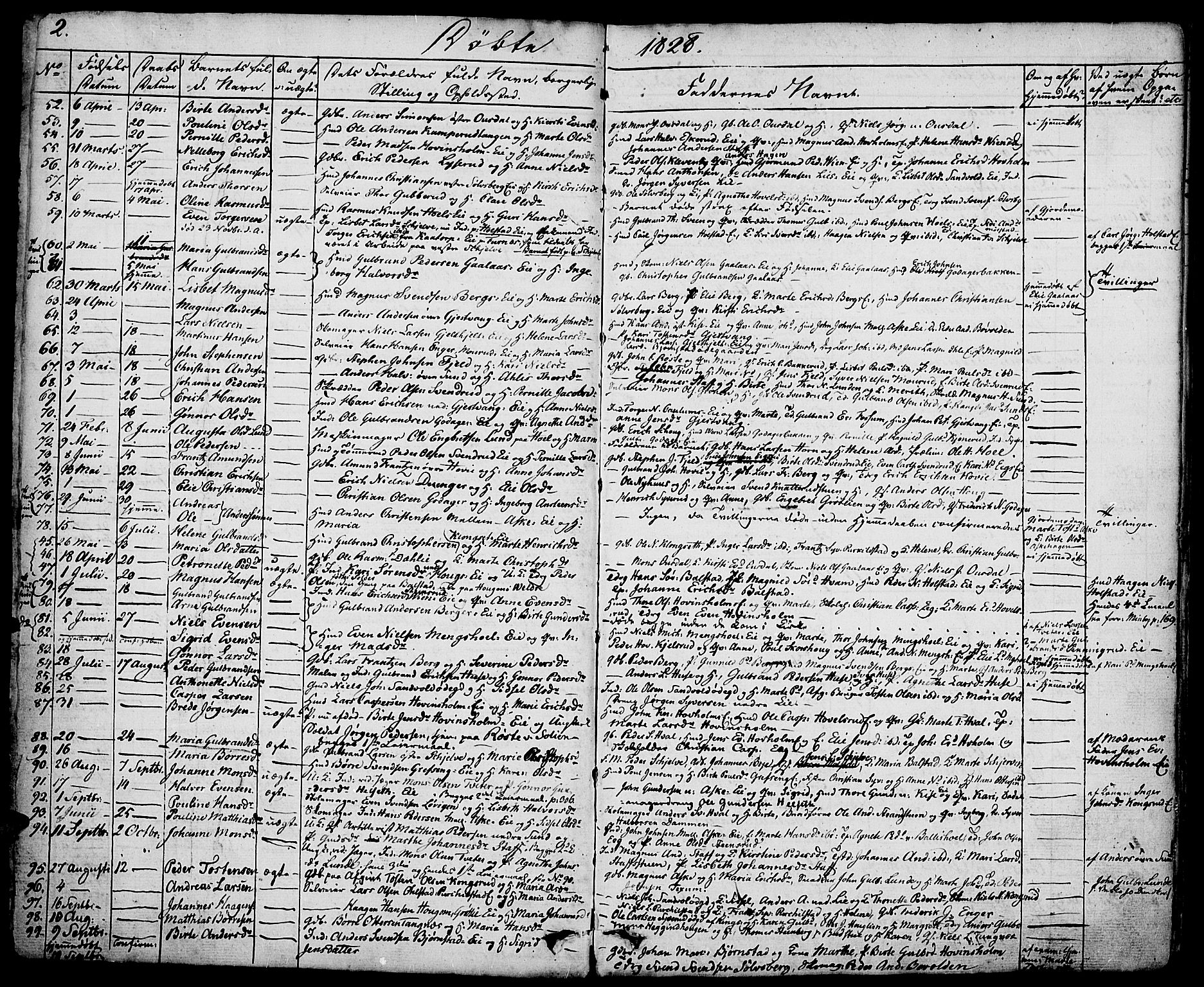 Nes prestekontor, Hedmark, AV/SAH-PREST-020/K/Ka/L0003: Parish register (official) no. 3, 1827-1851, p. 2