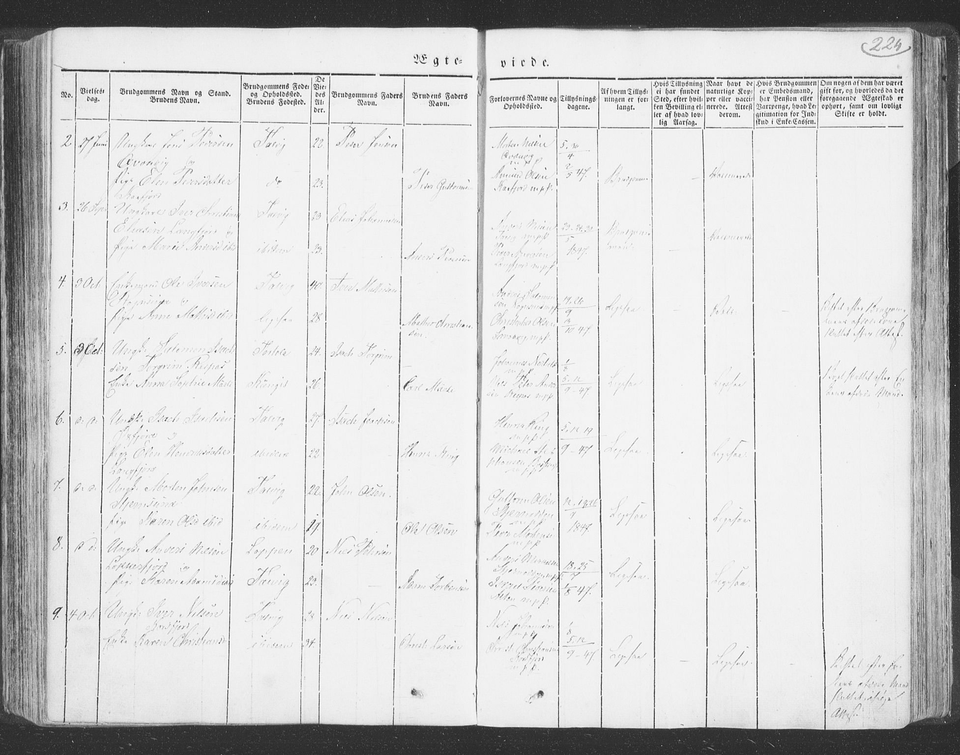 Talvik sokneprestkontor, SATØ/S-1337/H/Ha/L0009kirke: Parish register (official) no. 9, 1837-1852, p. 224