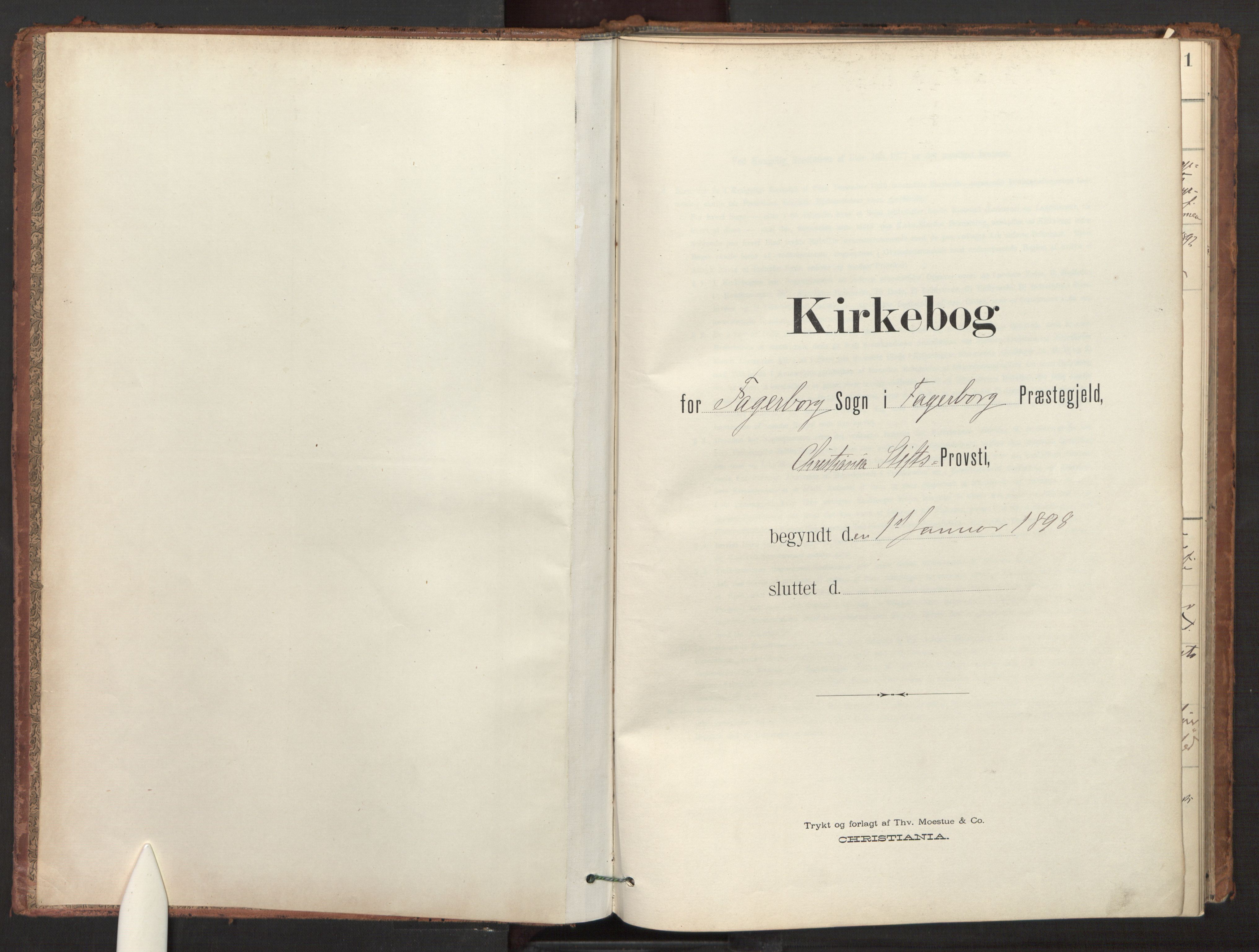 Fagerborg prestekontor Kirkebøker, SAO/A-10844/F/Fa/L0004: Parish register (official) no. 4, 1898-1928