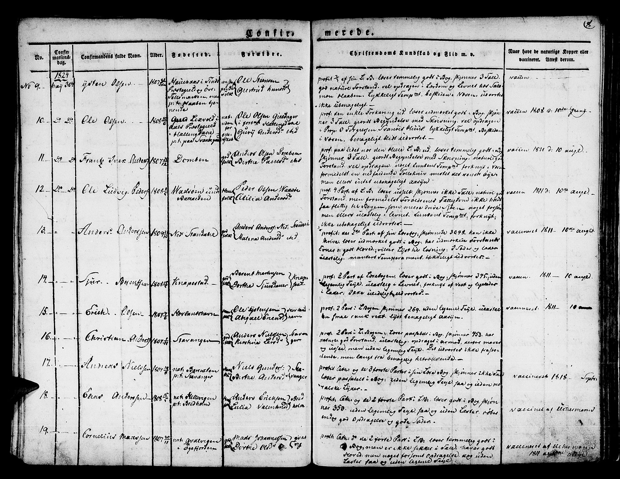 Kinn sokneprestembete, SAB/A-80801/H/Haa/Haaa/L0004/0001: Parish register (official) no. A 4I, 1822-1840, p. 8