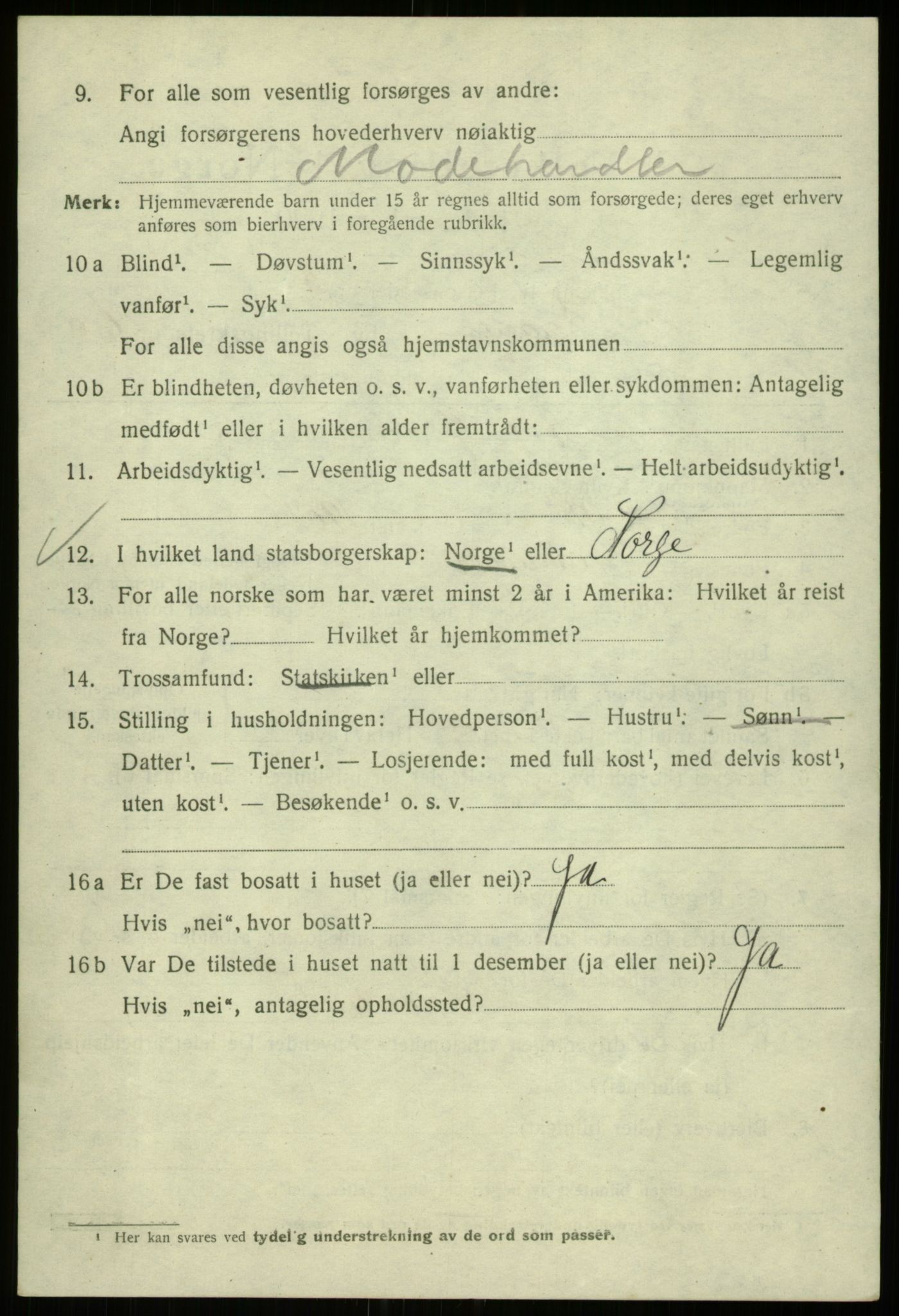 SAB, 1920 census for Bergen, 1920, p. 129677