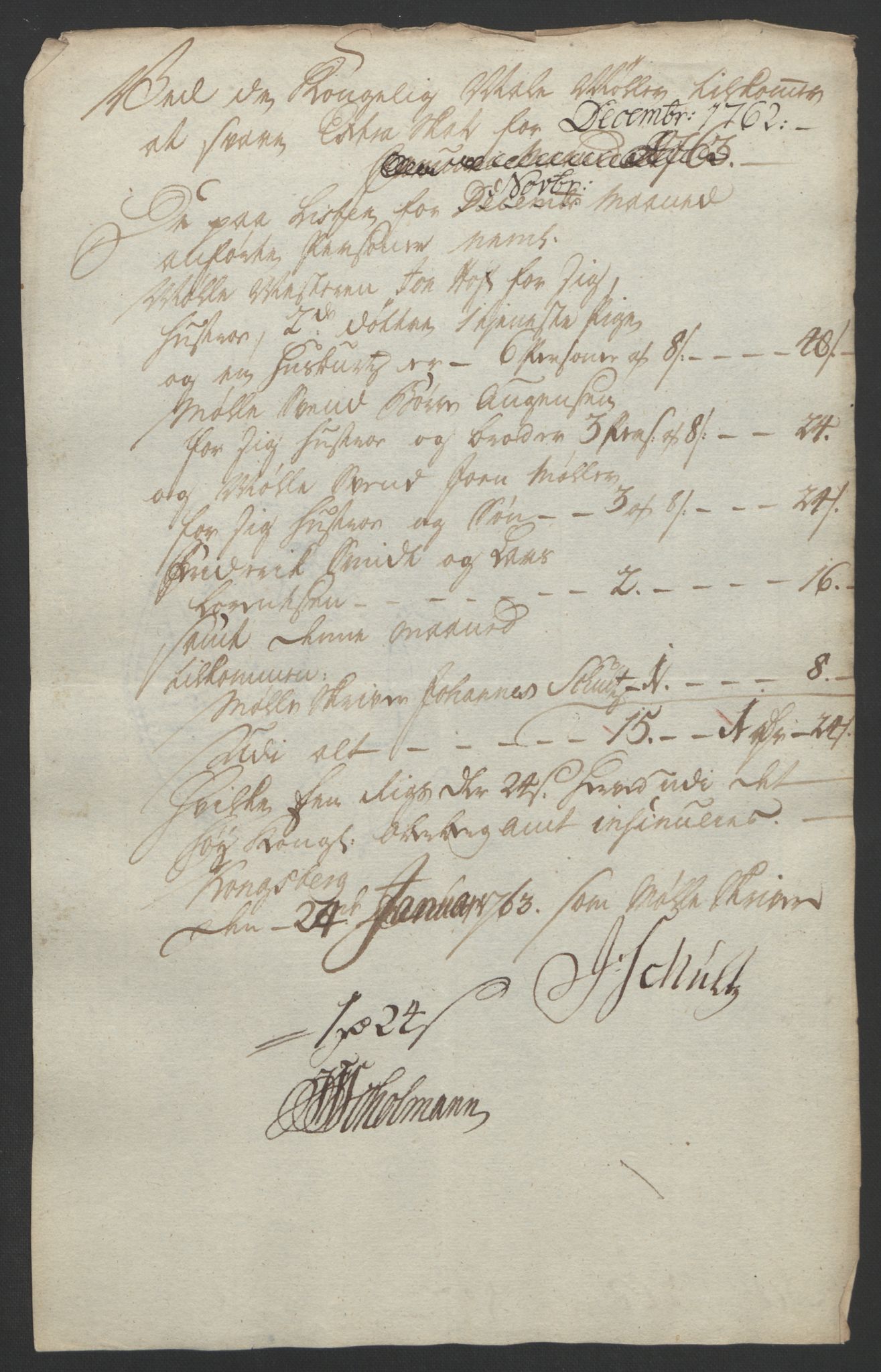 Rentekammeret inntil 1814, Reviderte regnskaper, Bergverksregnskaper, AV/RA-EA-3222/R/Rc/Rca/L0843: Ekstraskatt, 1762-1765, p. 224