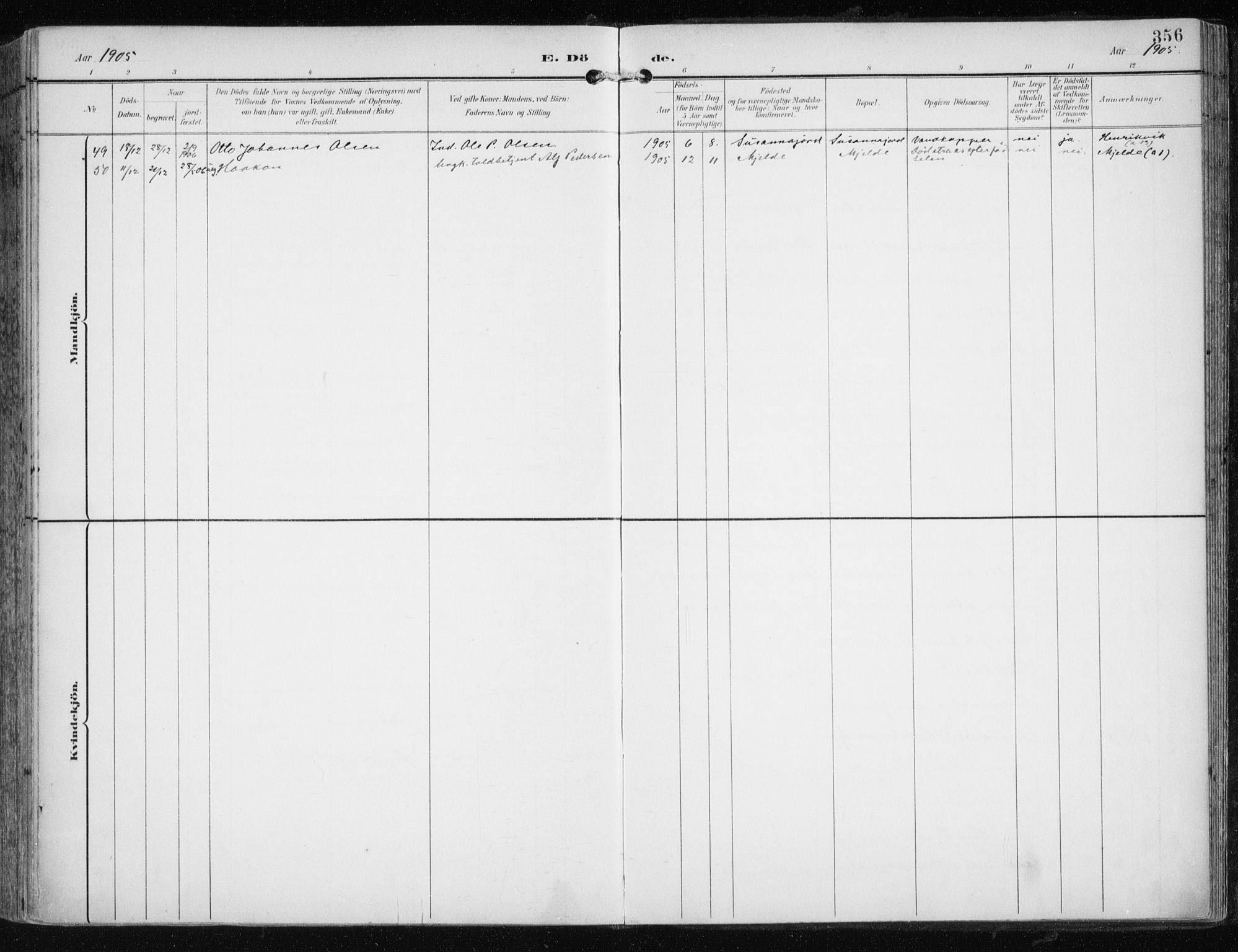 Tromsøysund sokneprestkontor, AV/SATØ-S-1304/G/Ga/L0006kirke: Parish register (official) no. 6, 1897-1906, p. 356