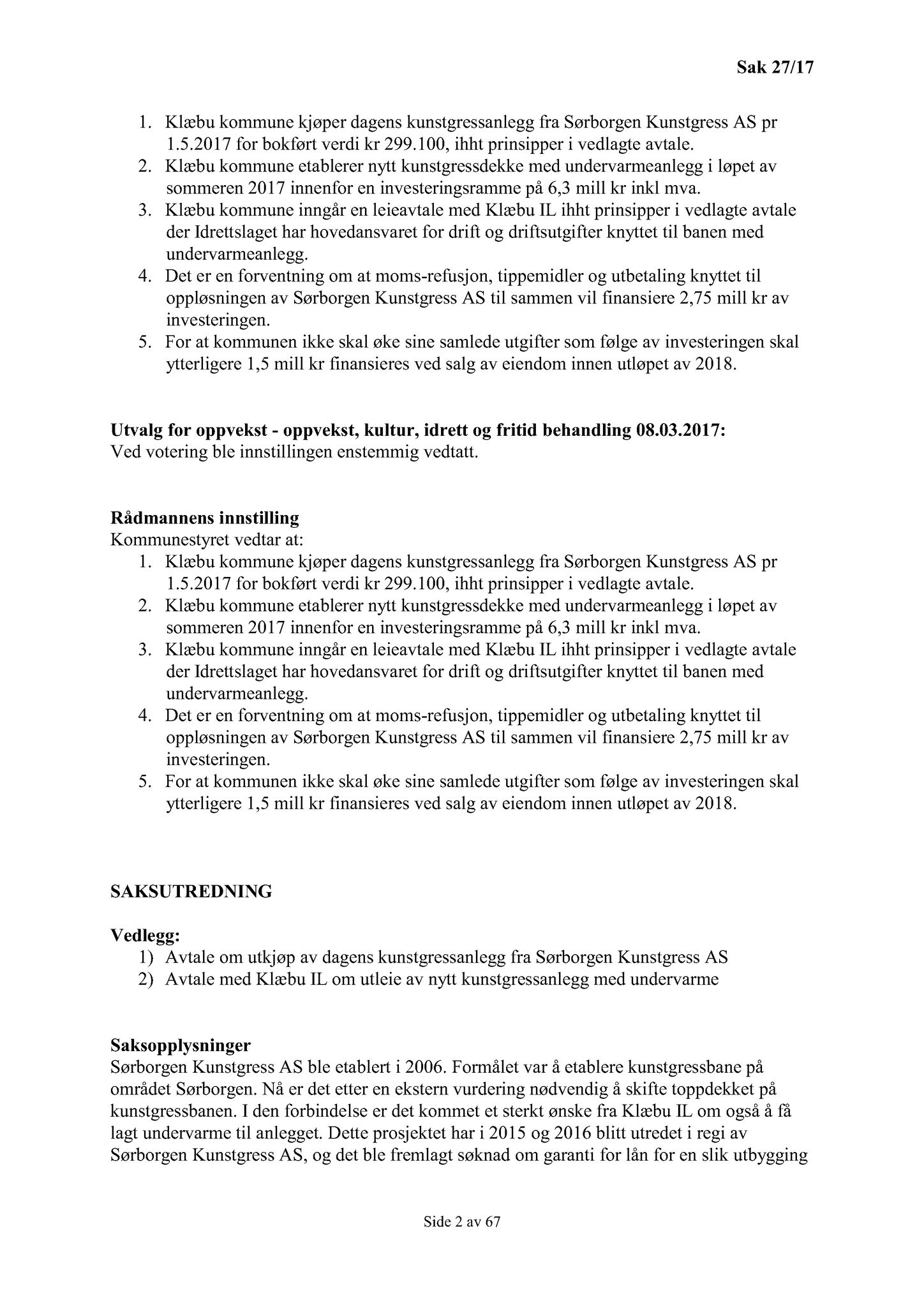 Klæbu Kommune, TRKO/KK/01-KS/L010: Kommunestyret - Møtedokumenter, 2017, p. 712