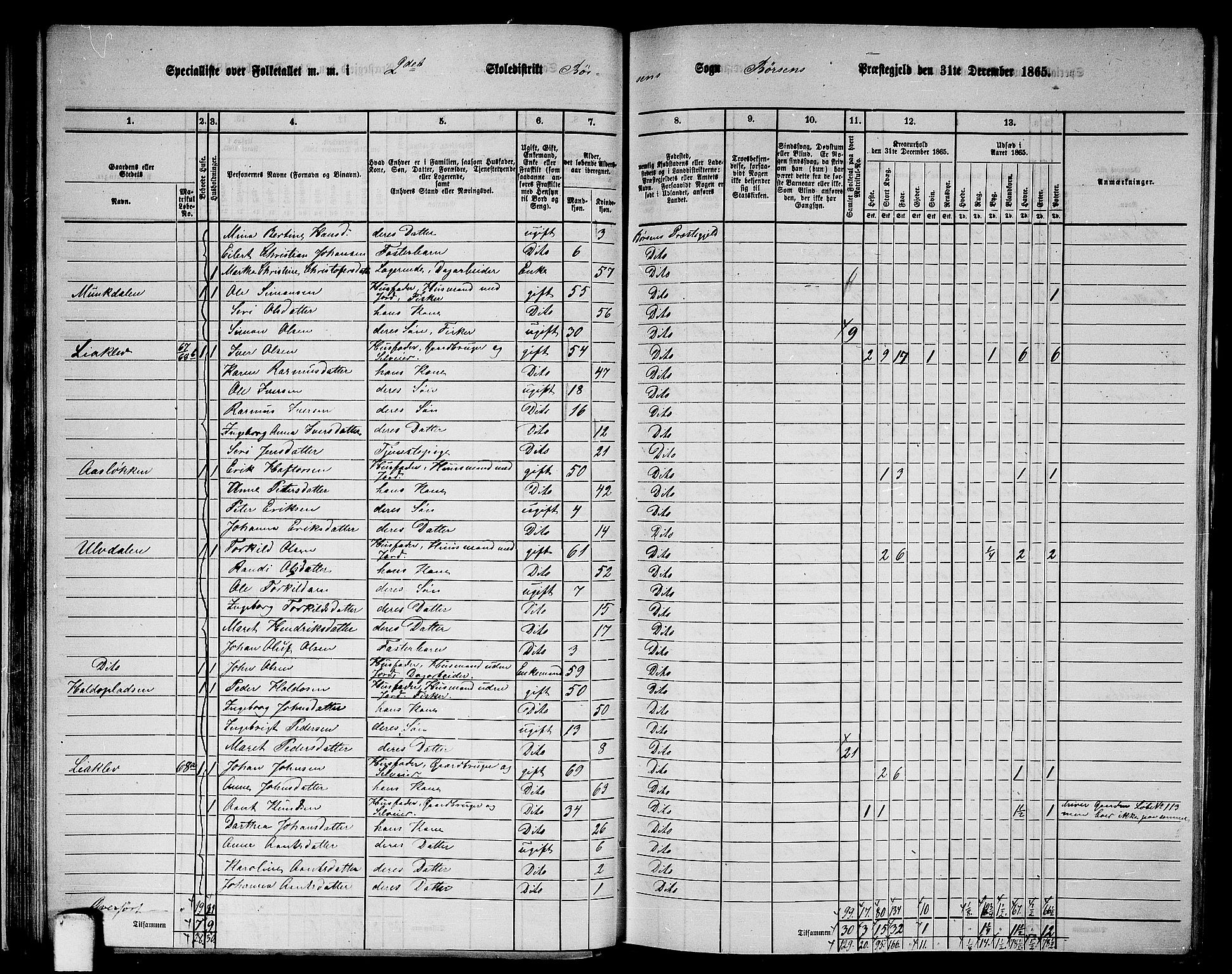 RA, 1865 census for Børsa, 1865, p. 35