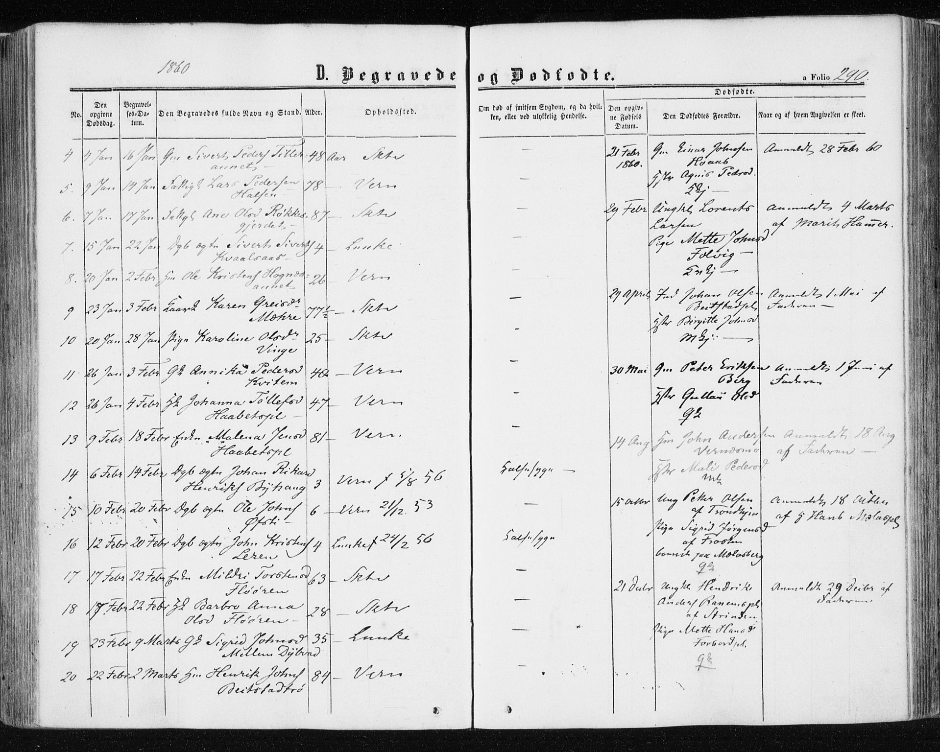 Ministerialprotokoller, klokkerbøker og fødselsregistre - Nord-Trøndelag, AV/SAT-A-1458/709/L0075: Parish register (official) no. 709A15, 1859-1870, p. 290