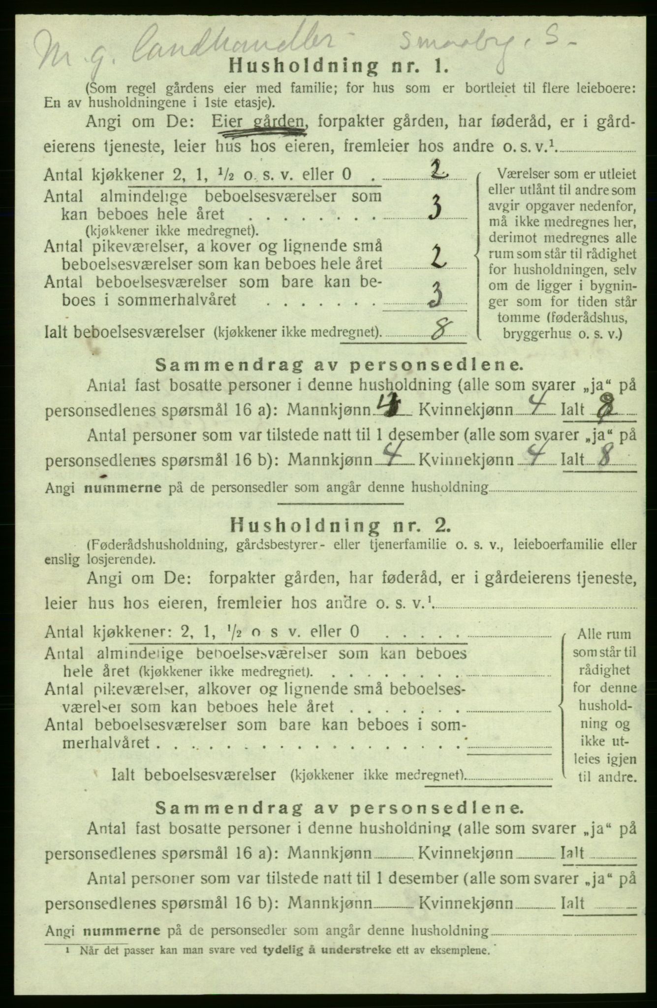 SAB, 1920 census for Strandebarm, 1920, p. 863