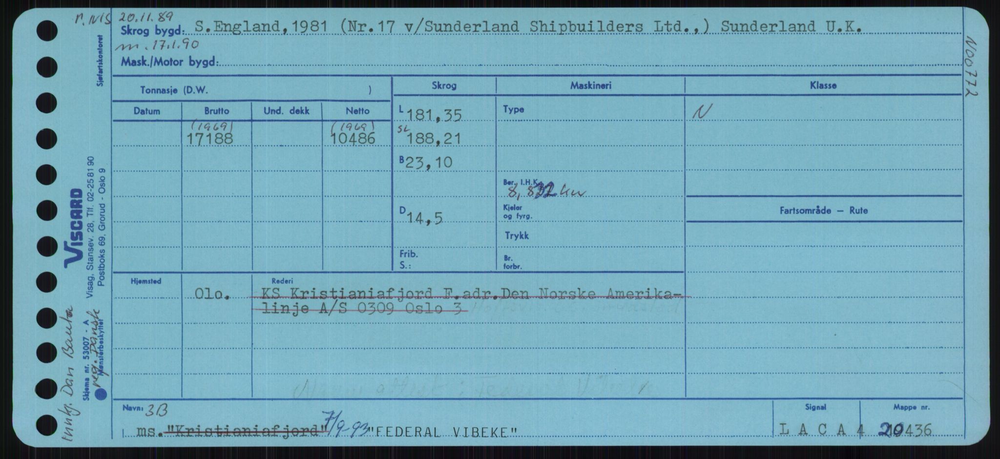 Sjøfartsdirektoratet med forløpere, Skipsmålingen, RA/S-1627/H/Ha/L0002/0001: Fartøy, Eik-Hill / Fartøy, Eik-F, p. 355