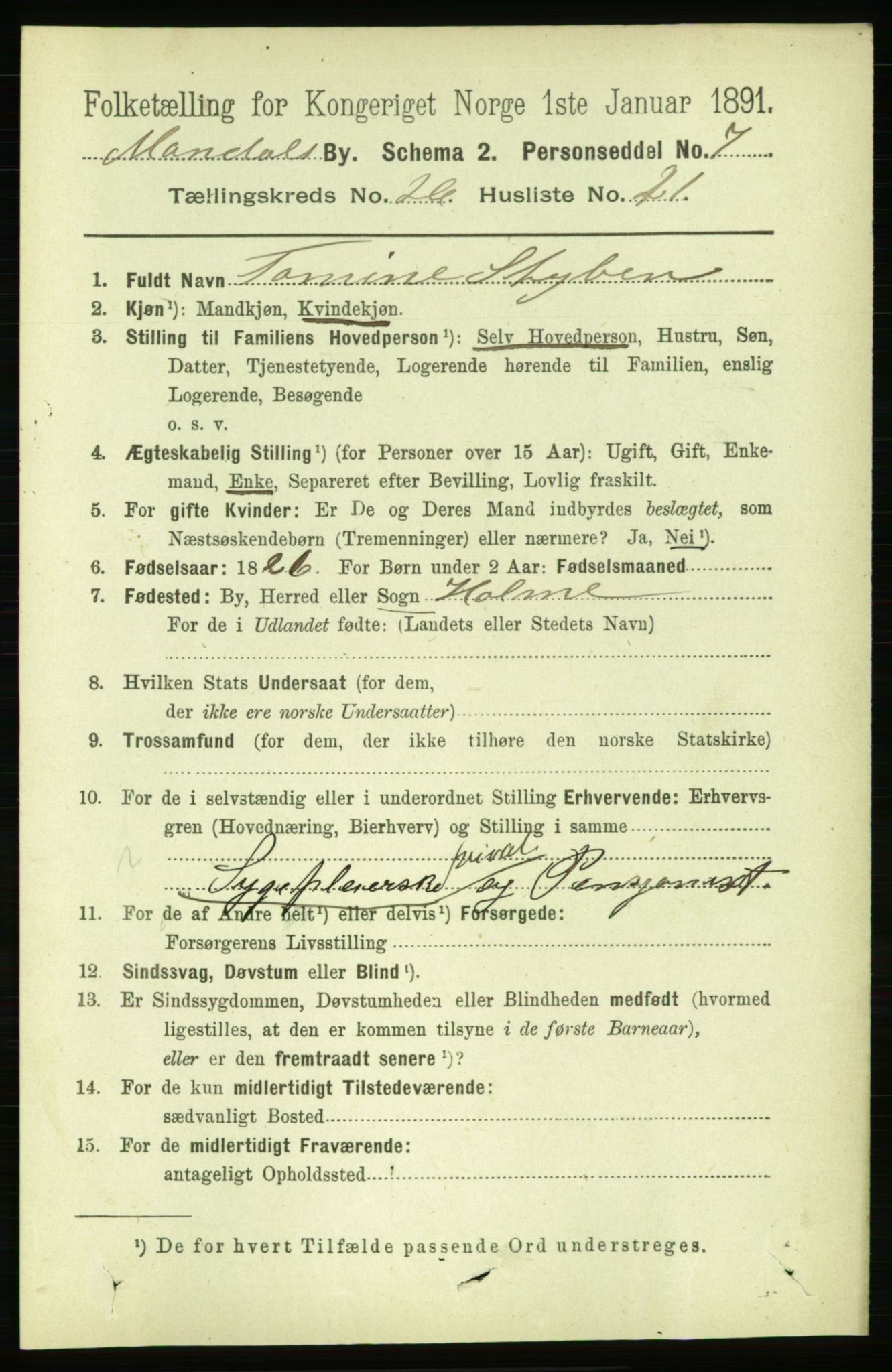 RA, 1891 census for 1002 Mandal, 1891, p. 4876