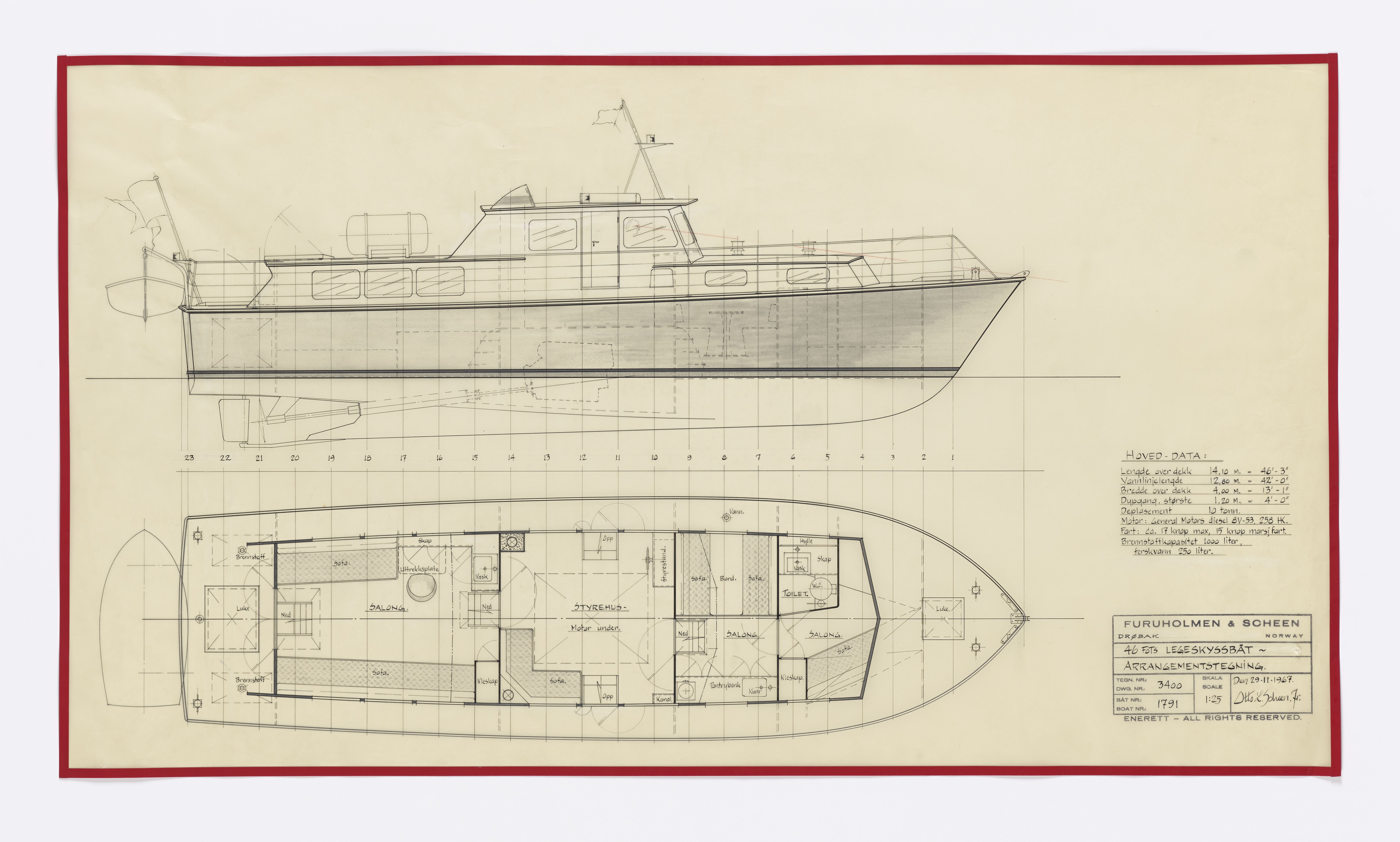 Furuholmen & Scheen, AFM/OM-1003/T/Ta/L0010/0002: Utrykningsfartøy / Furuholmen & Scheen, 1967