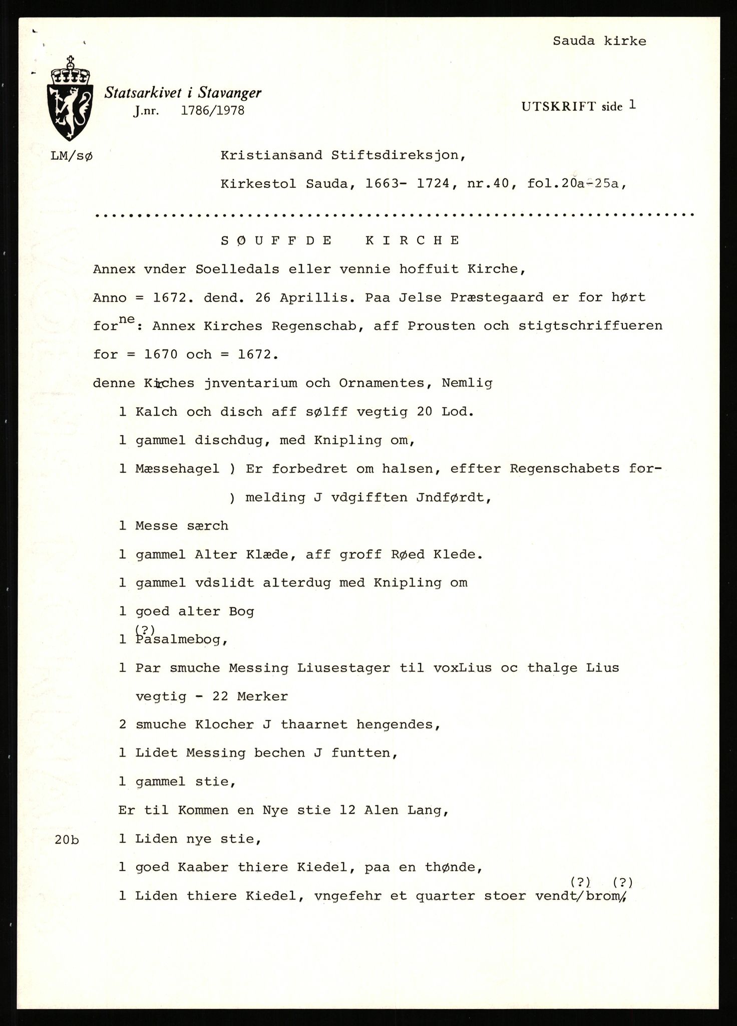 Statsarkivet i Stavanger, SAST/A-101971/03/Y/Yj/L0073: Avskrifter sortert etter gårdsnavn: Sandstøl ytre - Selland, 1750-1930, p. 157