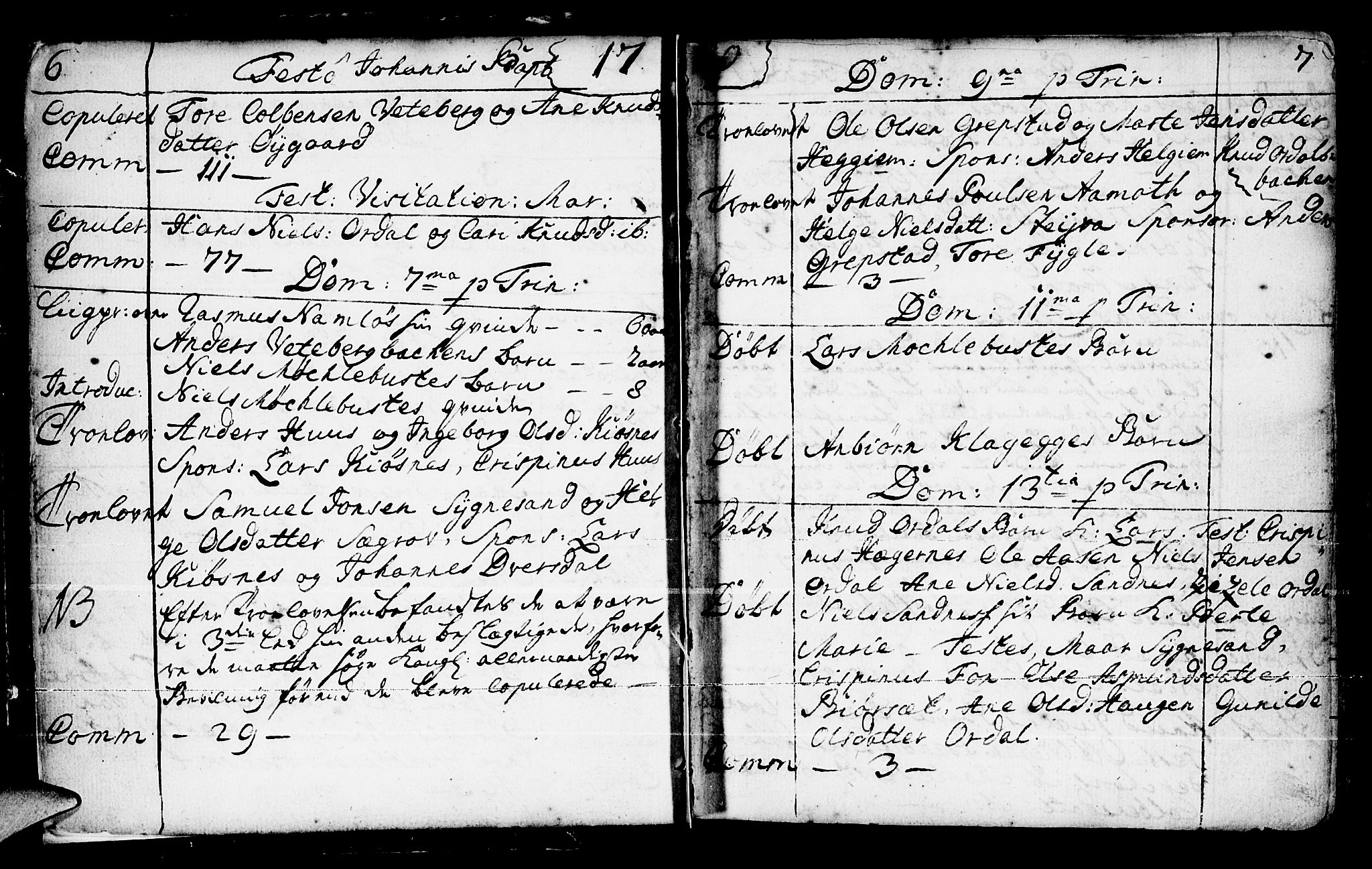 Jølster sokneprestembete, AV/SAB-A-80701/H/Haa/Haaa/L0004: Parish register (official) no. A 4, 1749-1789, p. 6-7