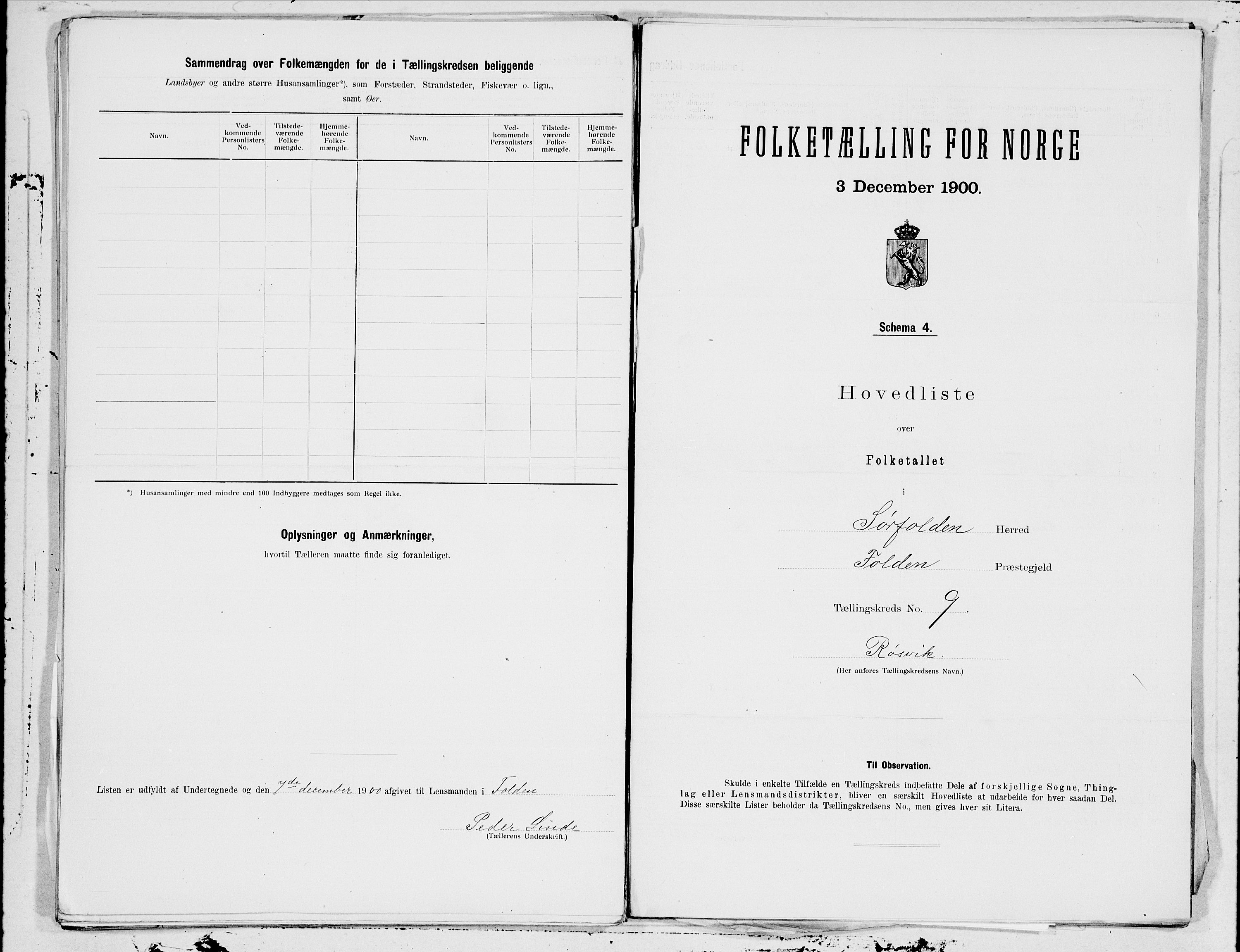 SAT, 1900 census for Sørfold, 1900, p. 18