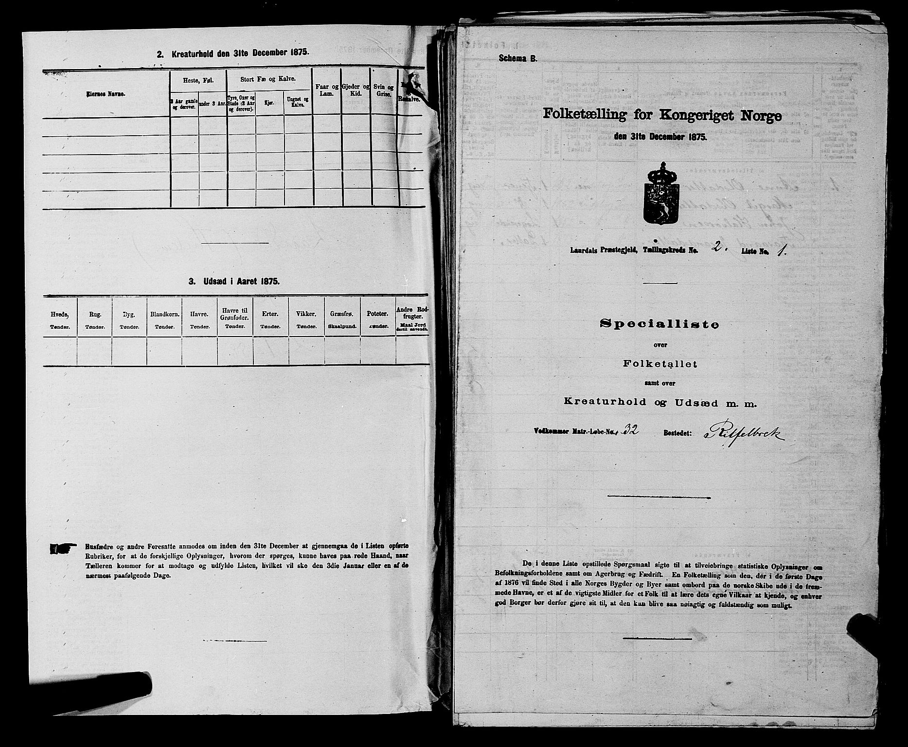 SAKO, 1875 census for 0833P Lårdal, 1875, p. 216