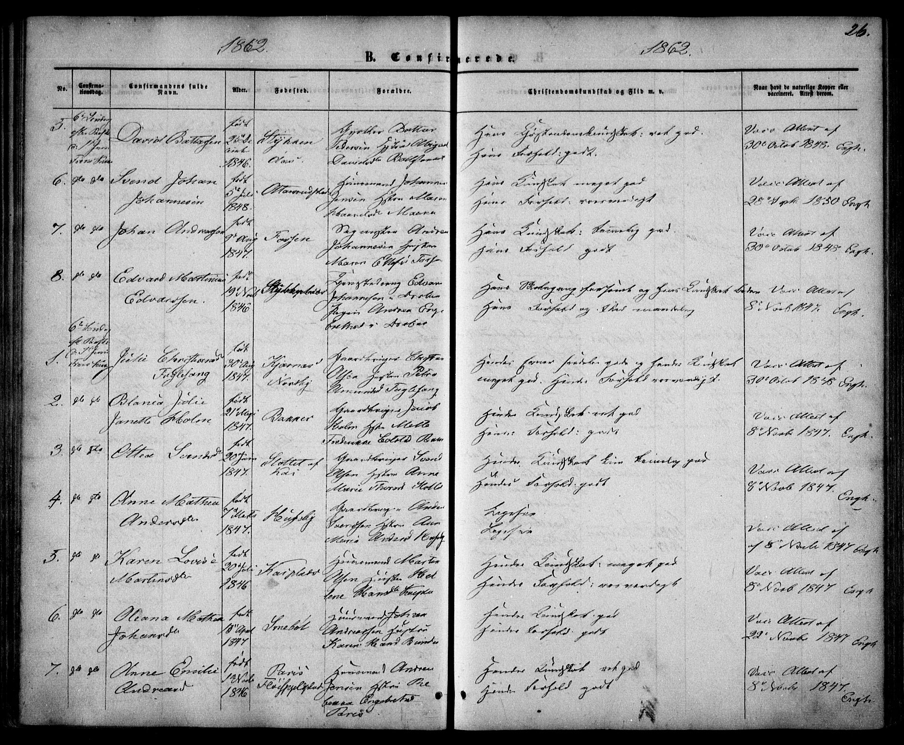 Drøbak prestekontor Kirkebøker, SAO/A-10142a/F/Fa/L0002: Parish register (official) no. I 2, 1858-1870, p. 26