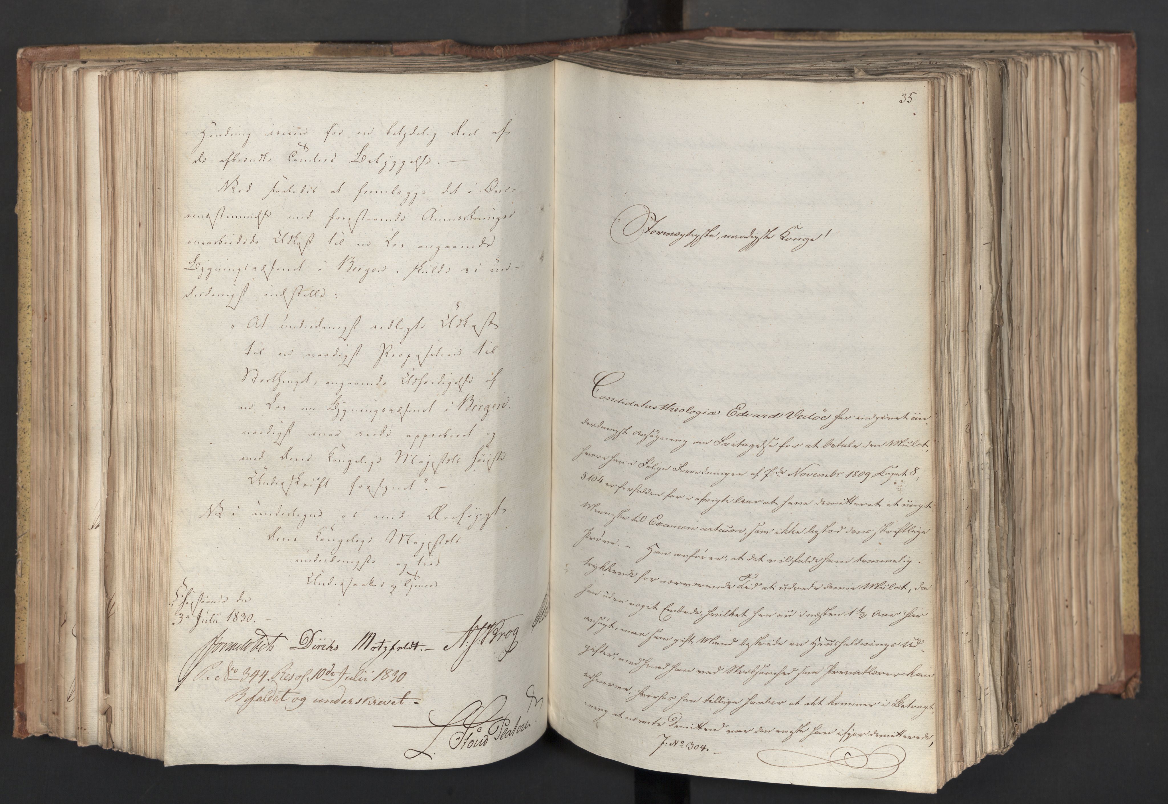 Statsrådsavdelingen i Stockholm, AV/RA-S-1003/D/Da/L0066: Regjeringsinnstillinger nr. 240-449, 1830, p. 266